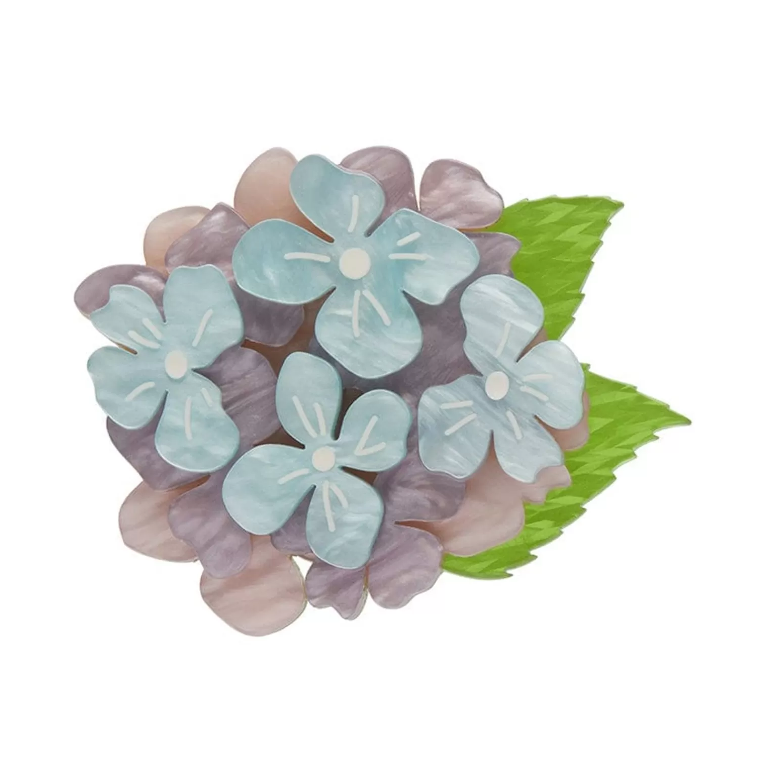 Heartfelt Hydrangea Brooch*Erstwilder Fashion