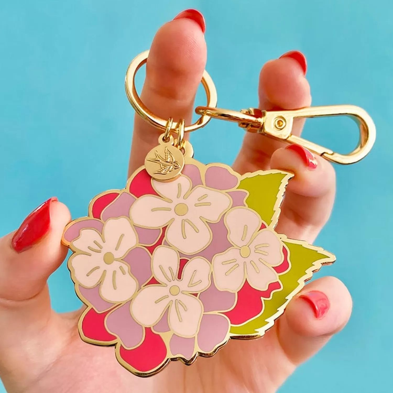 Heartfelt Hydrangea Key Ring*Erstwilder Fashion