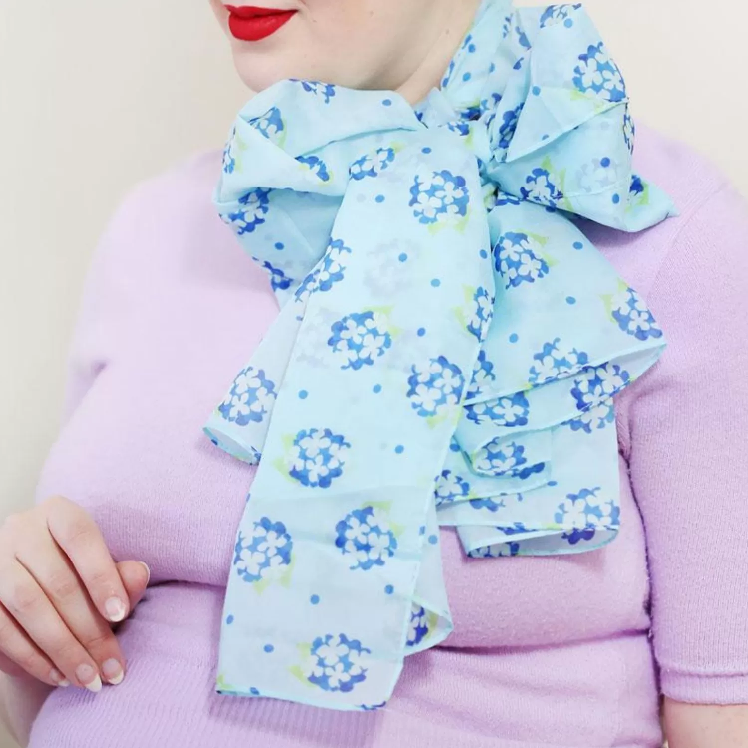 Heartfelt Hydrangea Neck Large Neck Scarf*Erstwilder Clearance