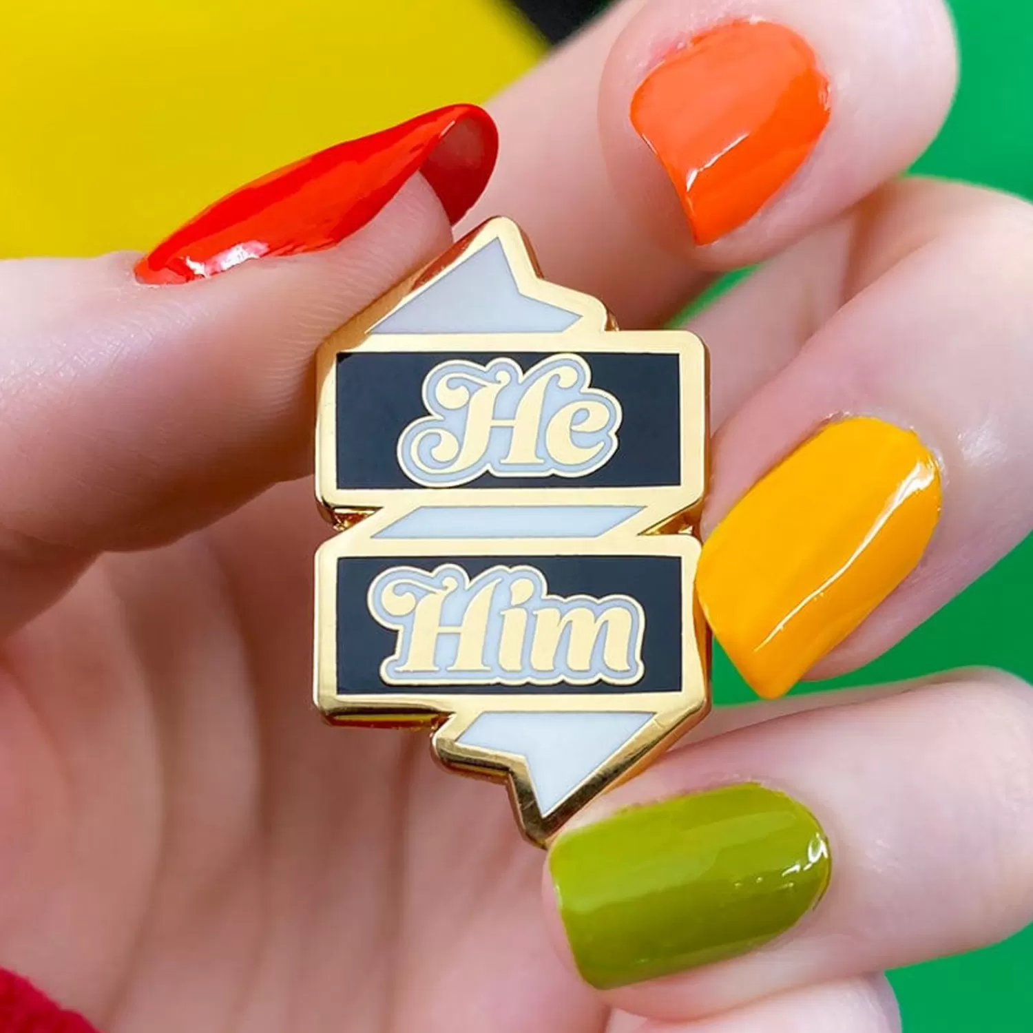 He/Him Pronoun Enamel Pin*Erstwilder Store