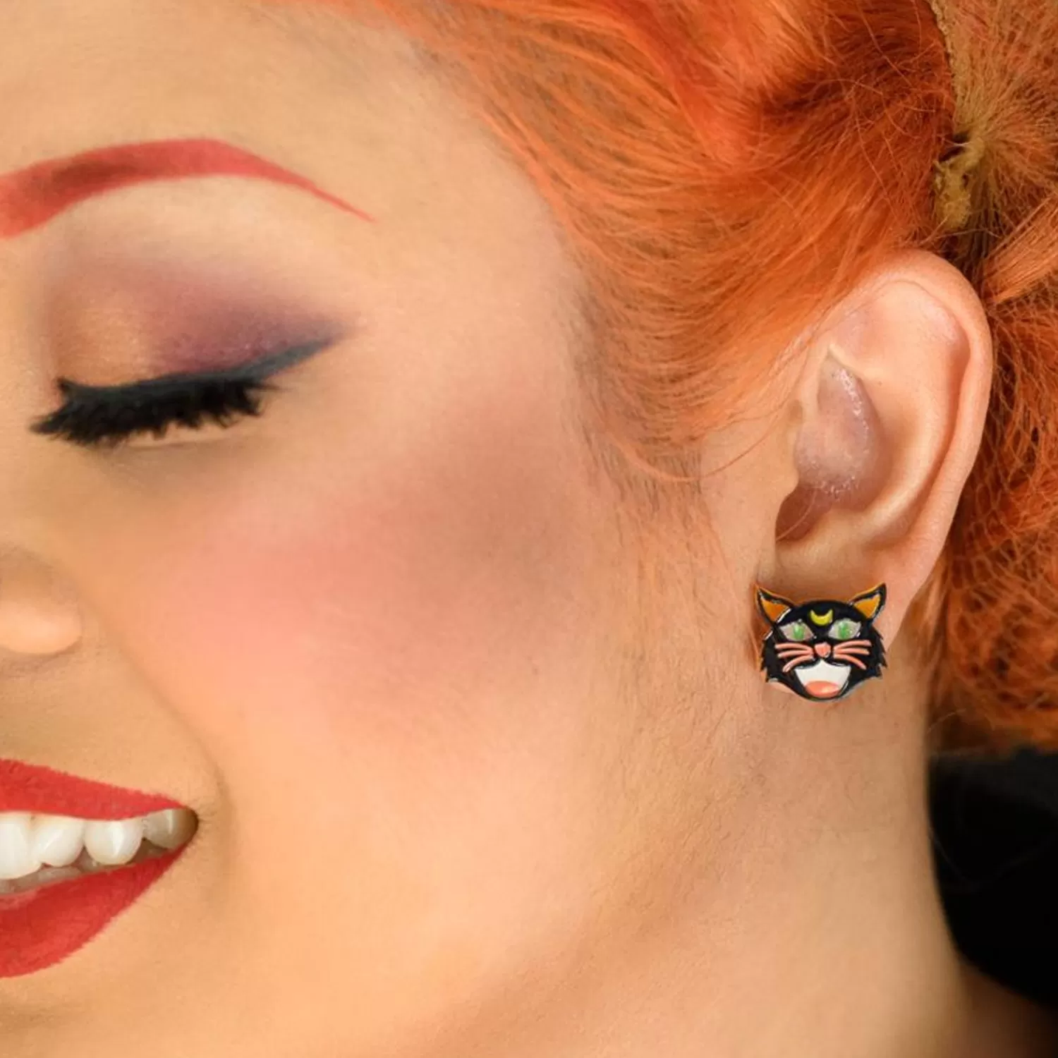 Hex Kitten Earrings*Erstwilder Online