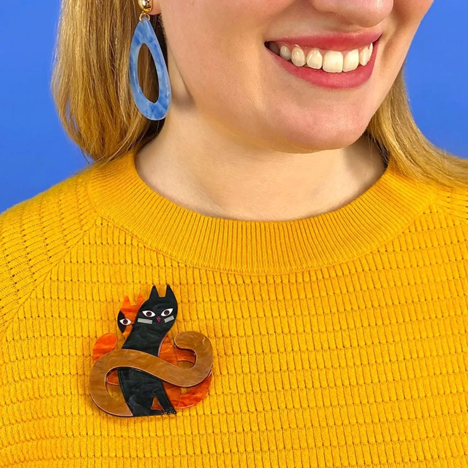 Hide And Seek Cats Brooch*Erstwilder Best Sale