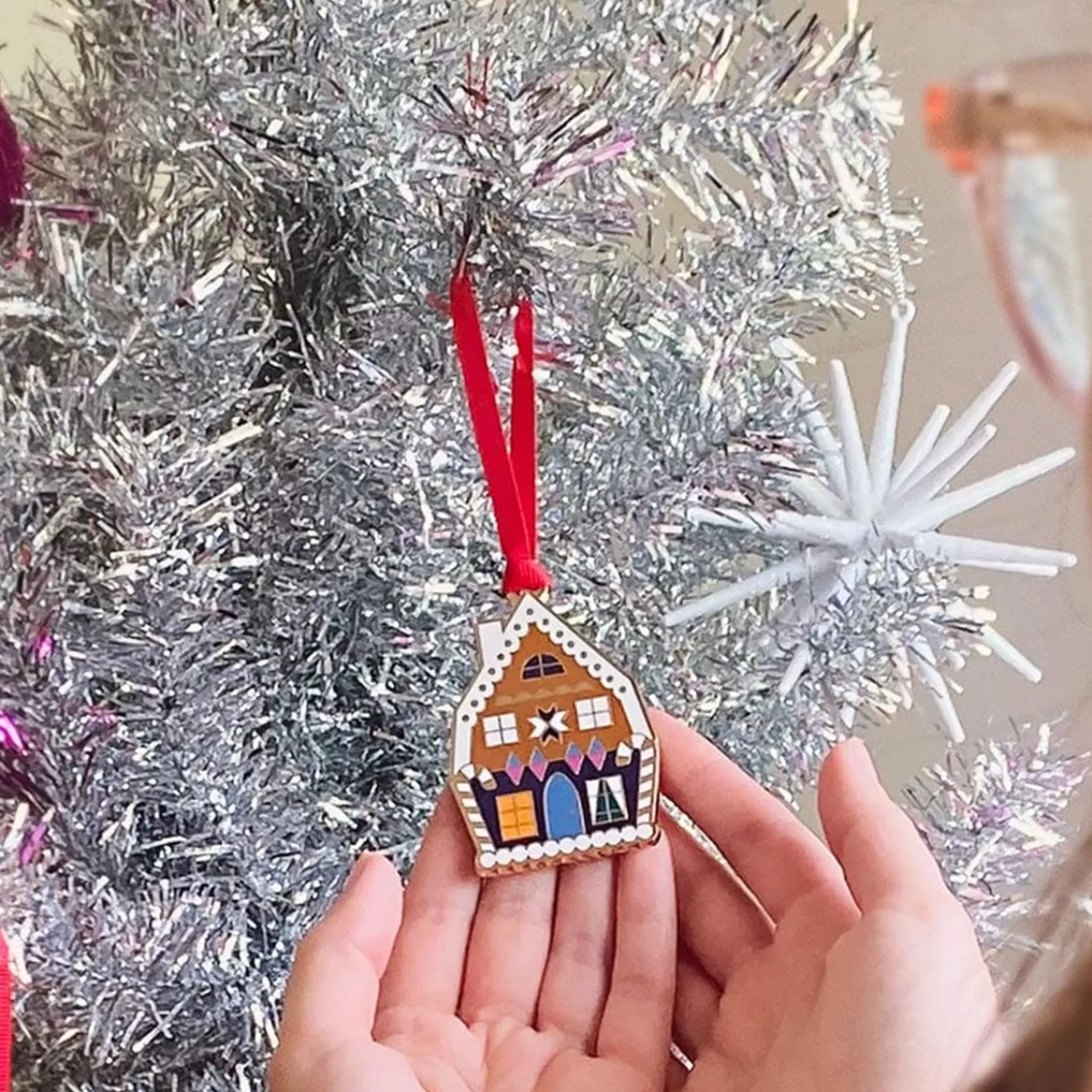 Holiday Home Enamel Tree Ornament*Erstwilder Discount