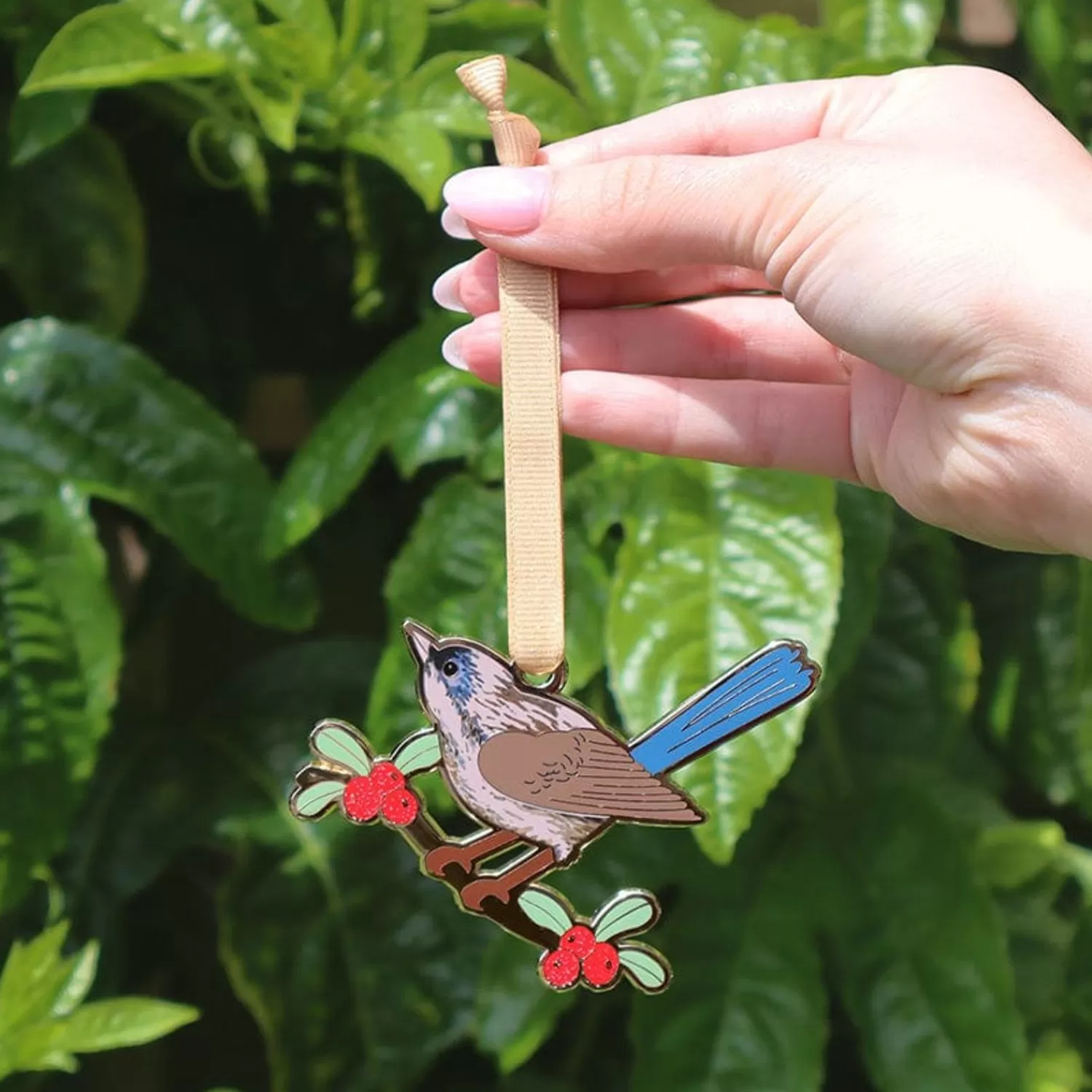 Holly Wagtail Christmas Tree Ornament*Erstwilder New