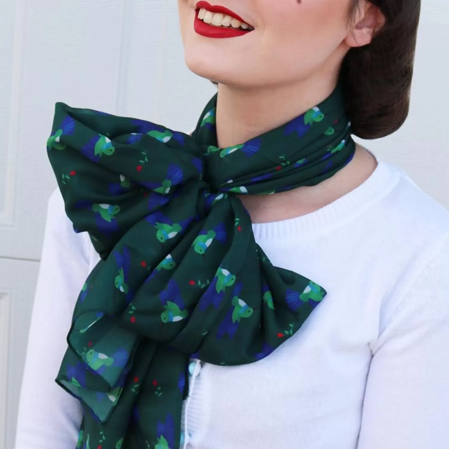 Hyacinth Hummingbird Large Neck Scarf*Erstwilder Outlet