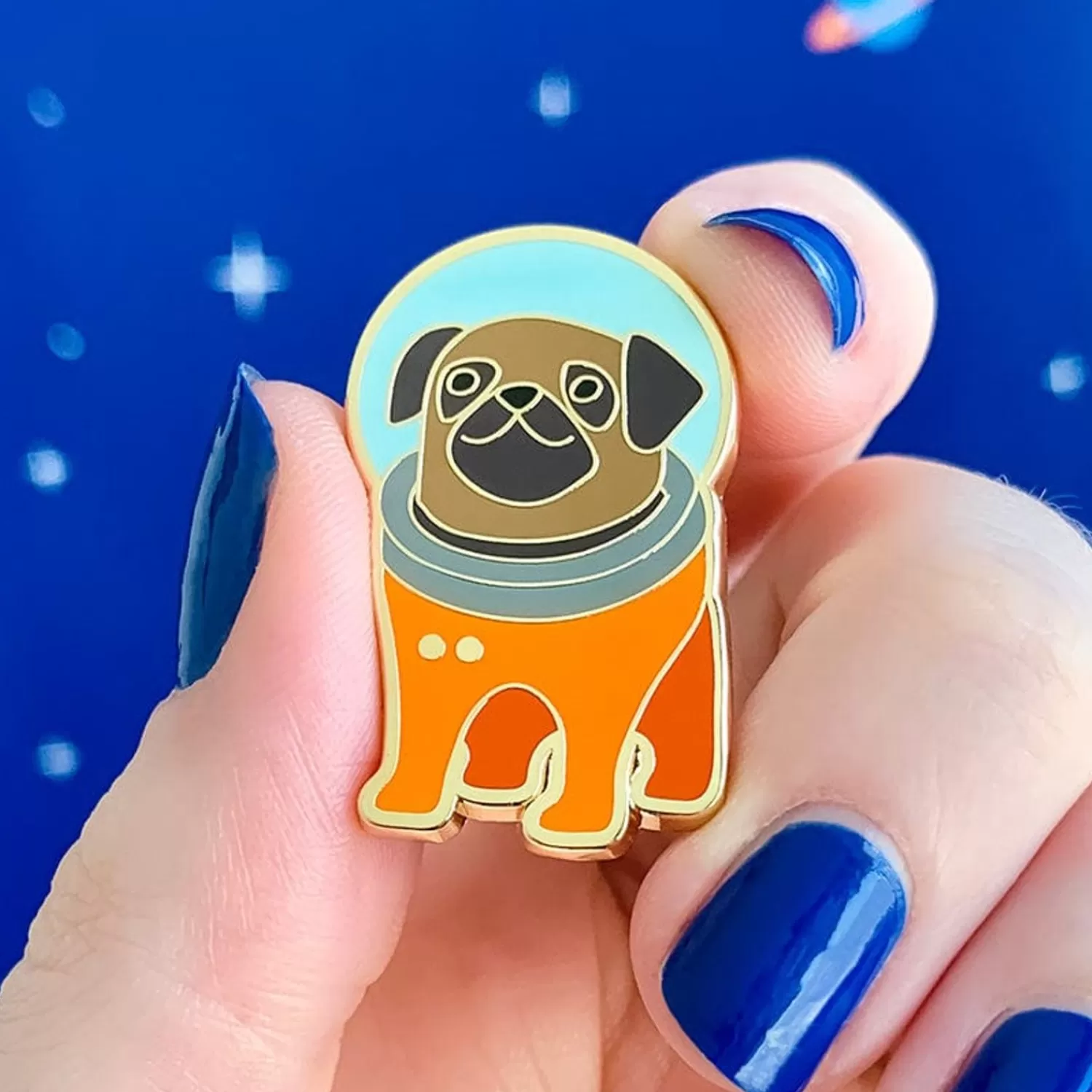 Interplanetary Pug Enamel Pin*Erstwilder Outlet