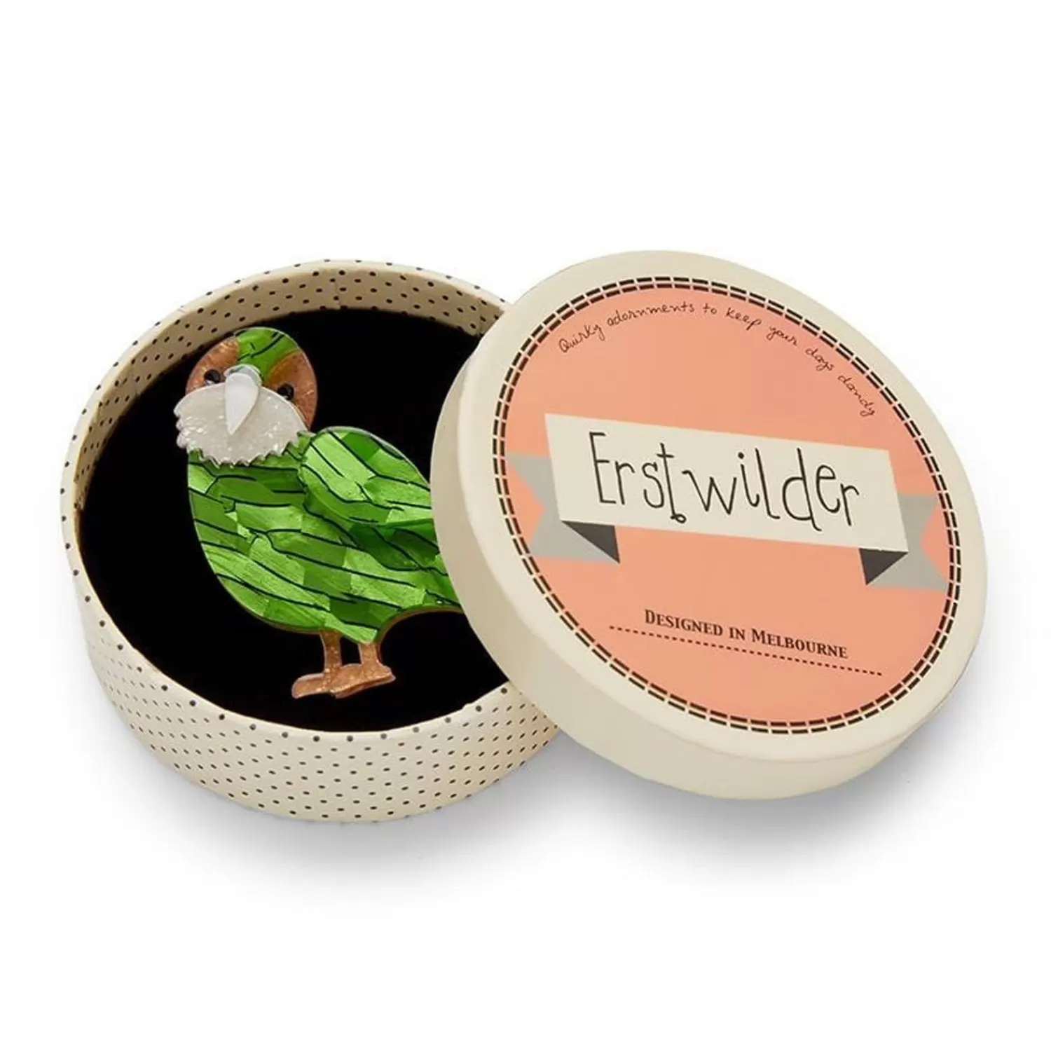 Kakapo On Show Brooch*Erstwilder New