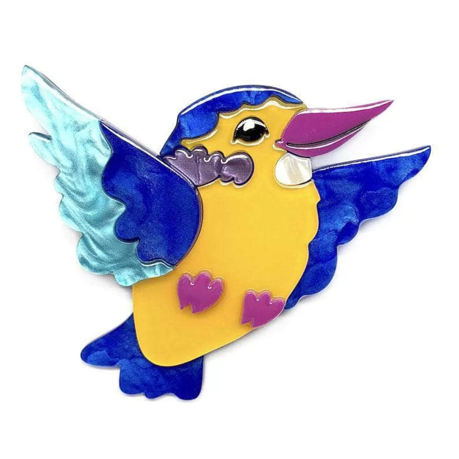 Khary Of The Kalahary Kingfisher Brooch*Erstwilder Flash Sale