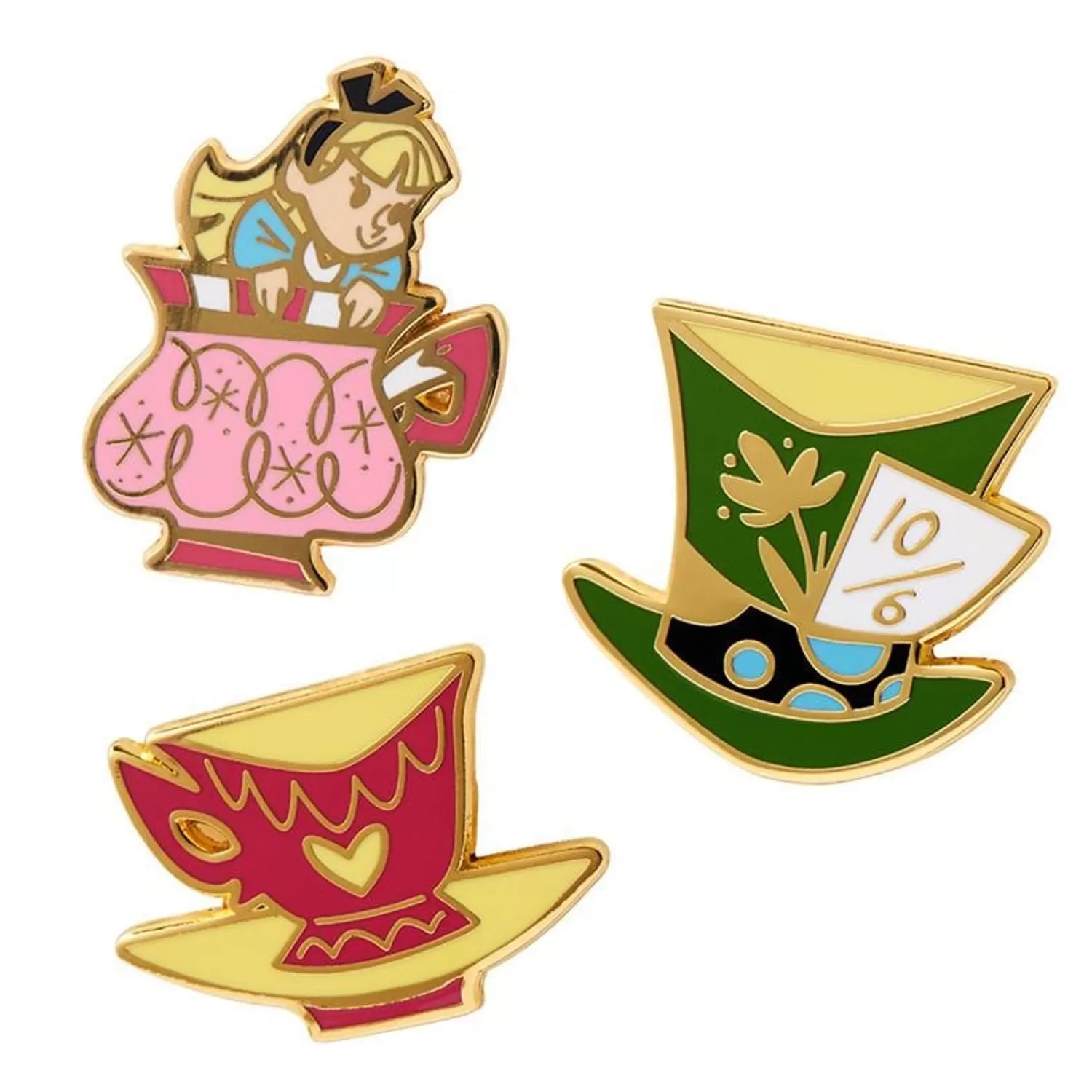 Kitchy Witch Alice'S Wonderland Teaparty Pin Pack - 3 Piece*Erstwilder Cheap