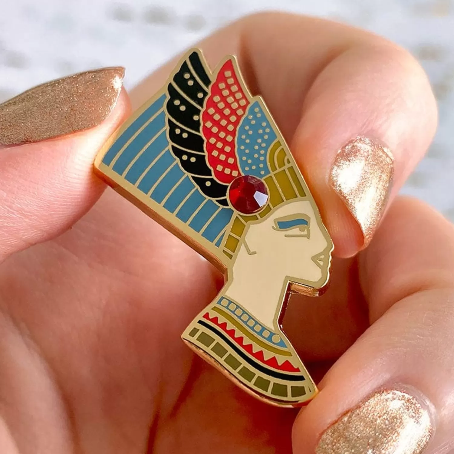 Lady Of Grace Nefertiti Enamel Pin*Erstwilder Best Sale