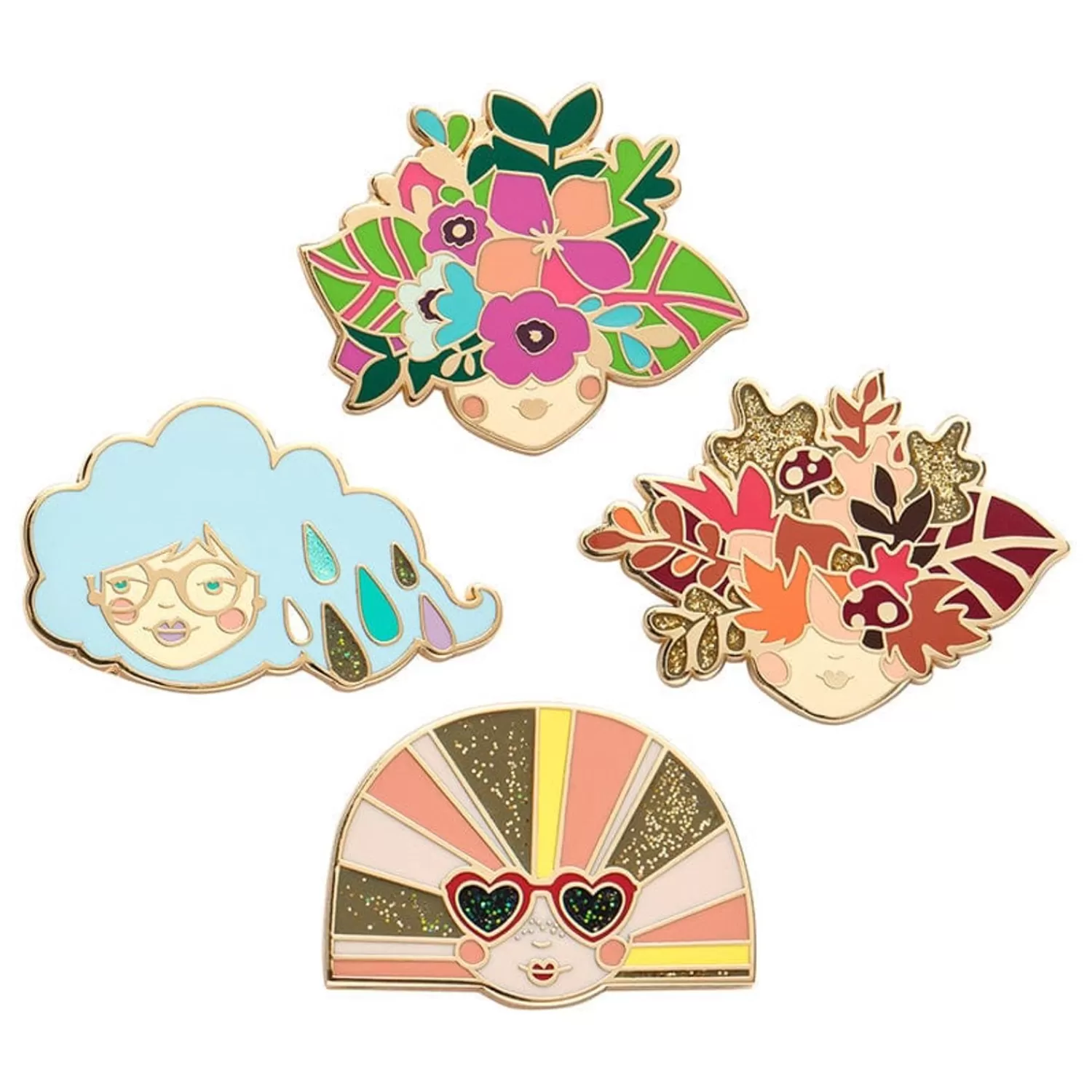 Laura Blythman Enamel Pin Pack - 4 Piece*Erstwilder Flash Sale