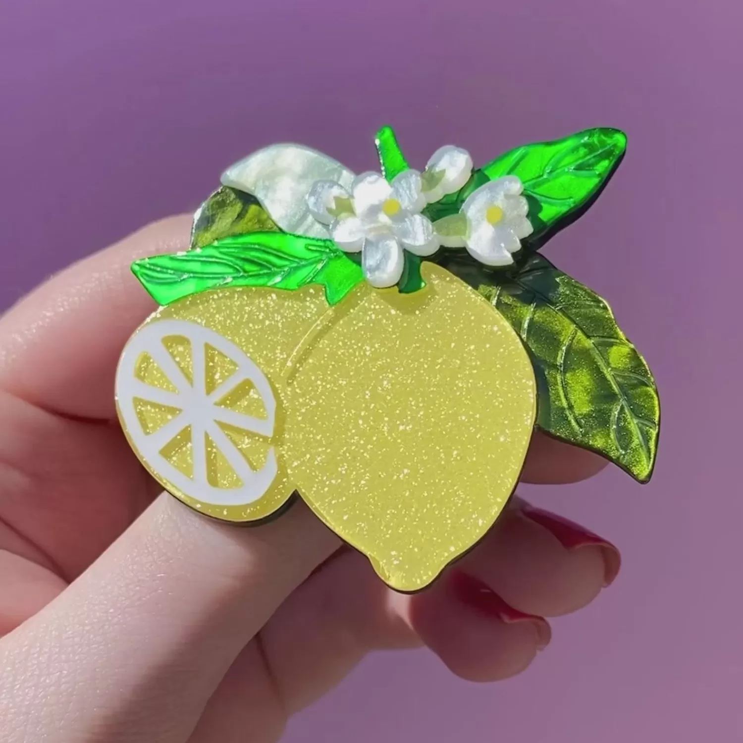 Lemon Drop Brooch*Erstwilder New