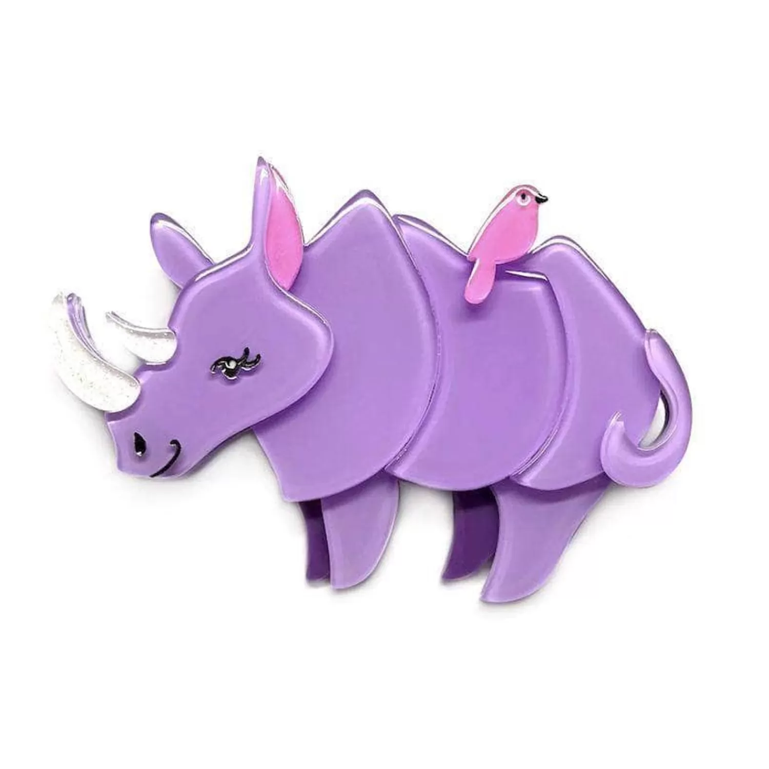 Life By The Horns Rhino Brooch*Erstwilder Flash Sale