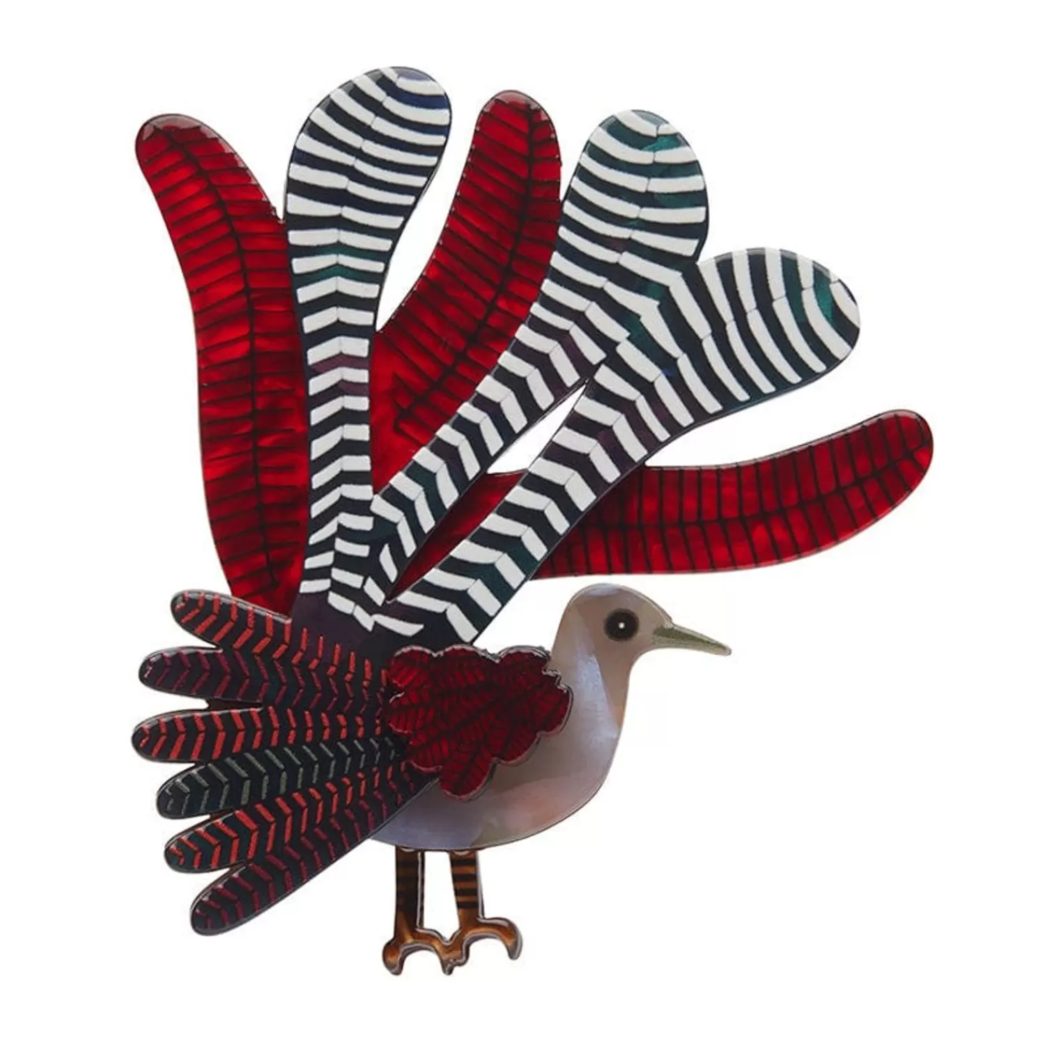 Lilly Lyre Bird Brooch*Erstwilder Outlet