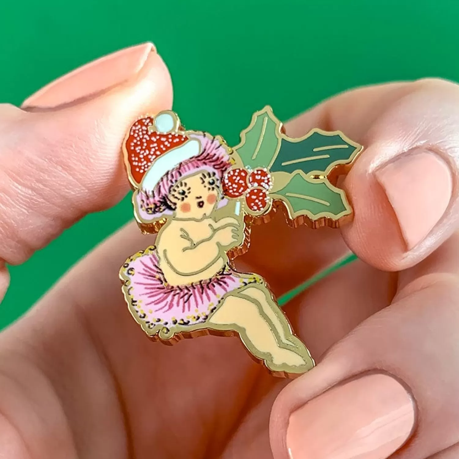 Little Ragged Christmas Blossom Enamel Pin*Erstwilder Shop