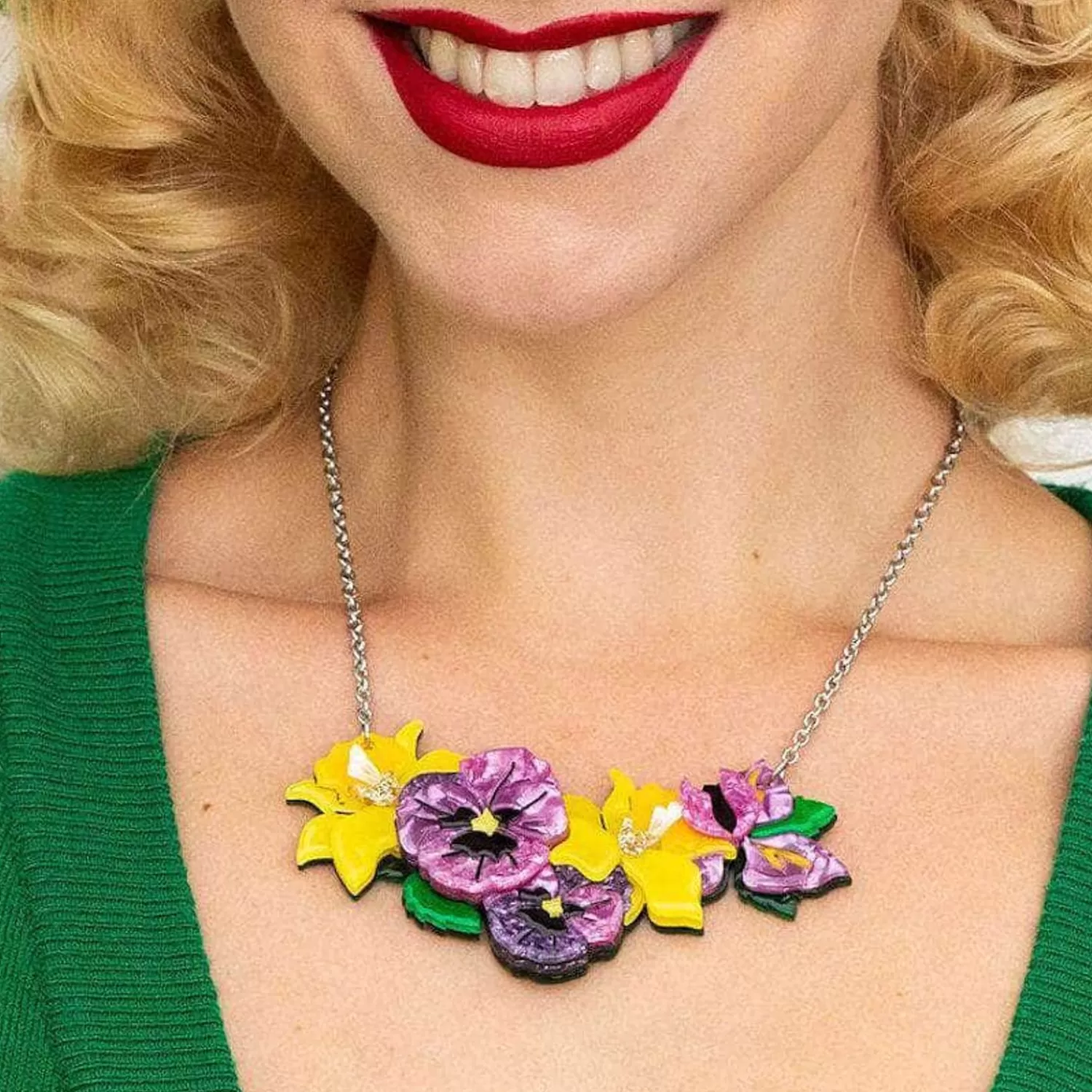 Love-In-Idleness Flower Necklace (Small)*Erstwilder Cheap