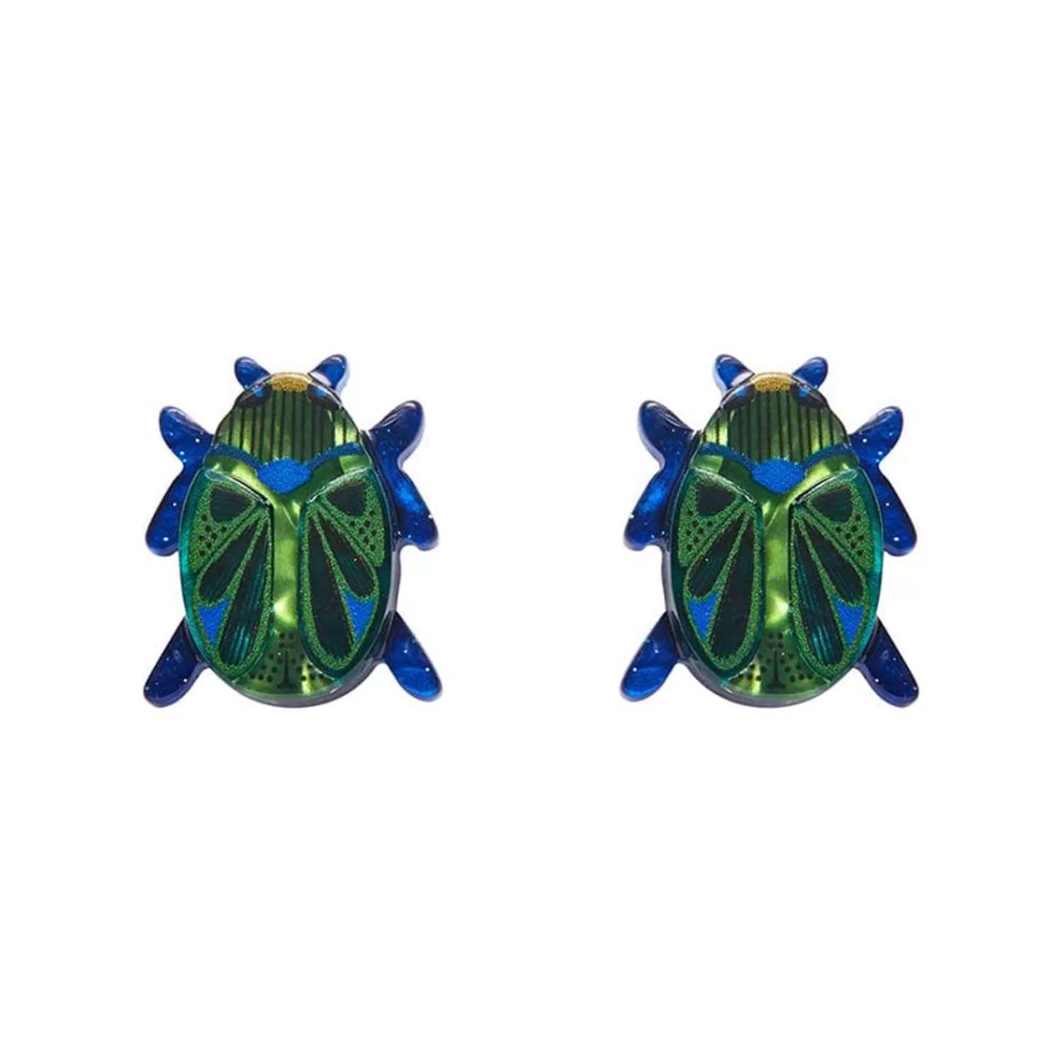 Luck Of The Beetle Earrings*Erstwilder Clearance