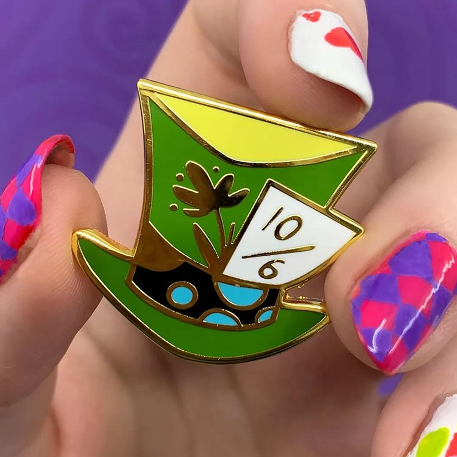 Mad Hatter'S Tea Party Hat Enamel Pin*Erstwilder Outlet