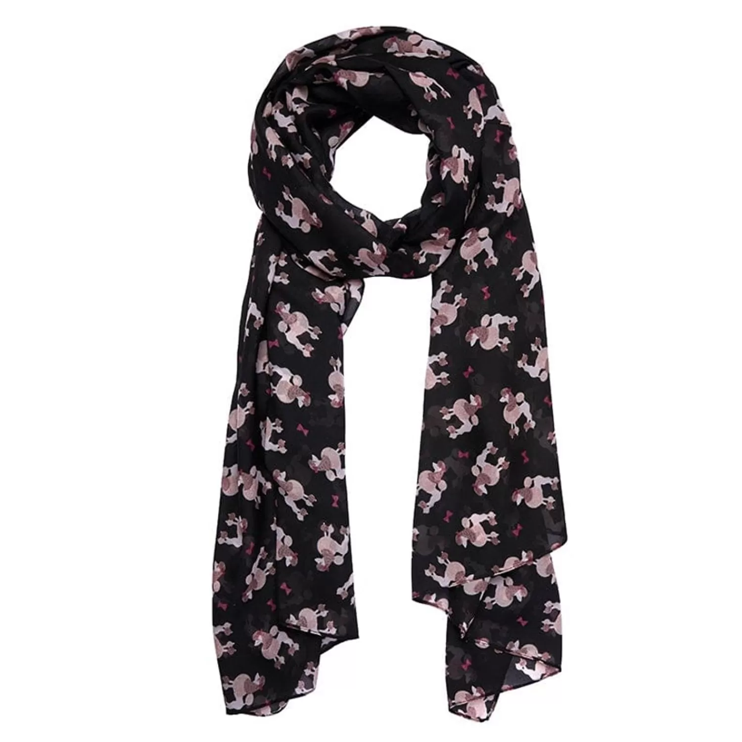 Madame Caniche Large Neck Scarf - Black*Erstwilder Store