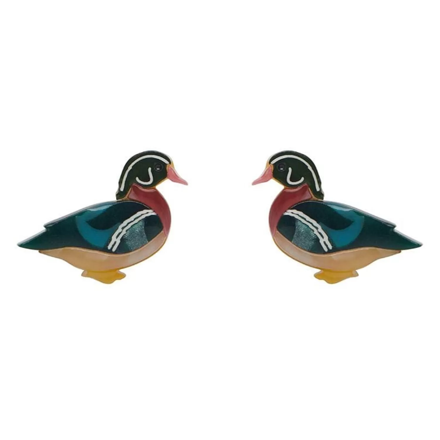 Mallard Ballard Stud Earrings*Erstwilder Hot