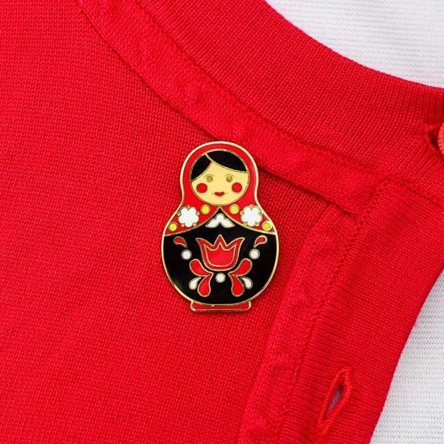 Matryoshka Memories Large Enamel Pin*Erstwilder Best Sale