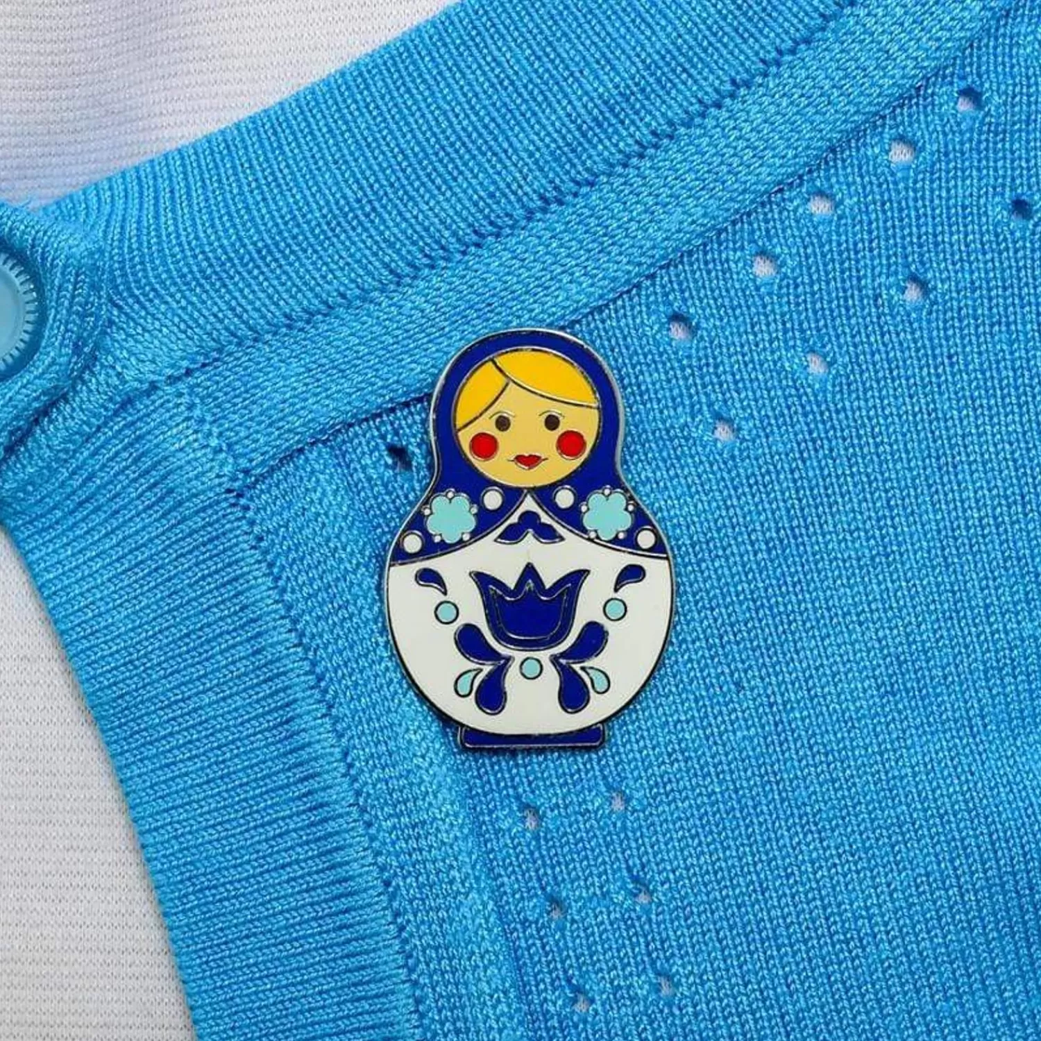 Matryoshka Memories Medium Enamel Pin*Erstwilder Outlet