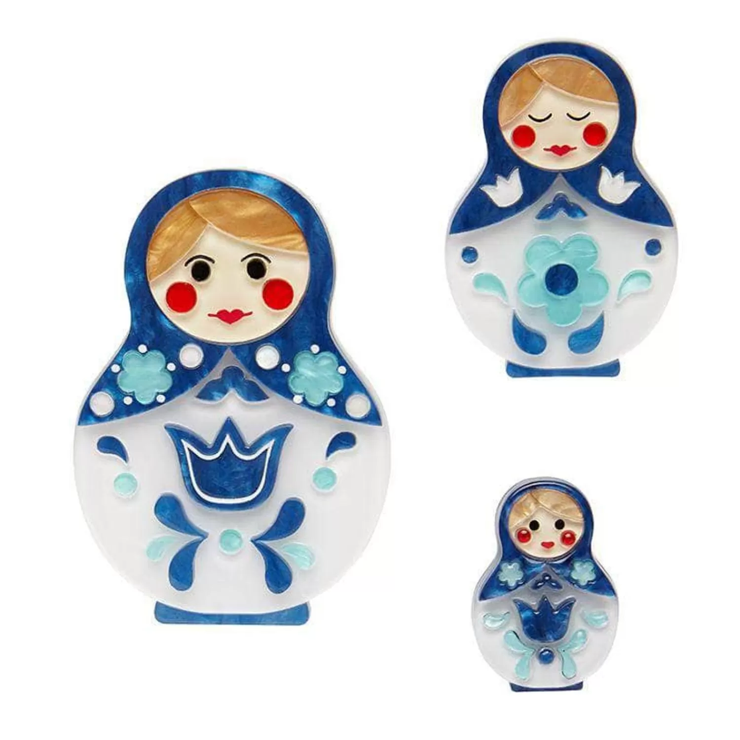 Matryoshka Memories Toy Brooch Set*Erstwilder Sale