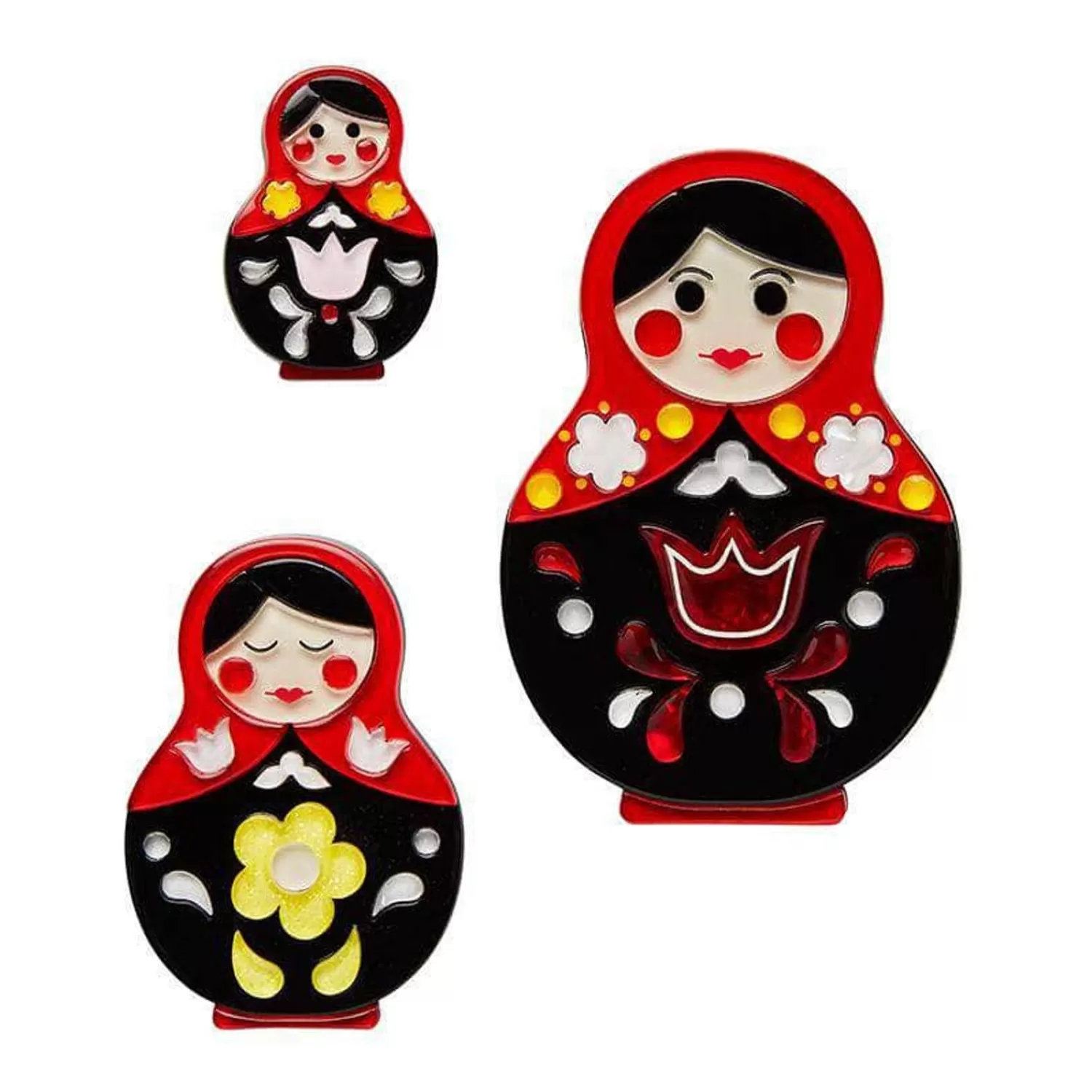 Matryoshka Memories Toy Brooch Set*Erstwilder Outlet