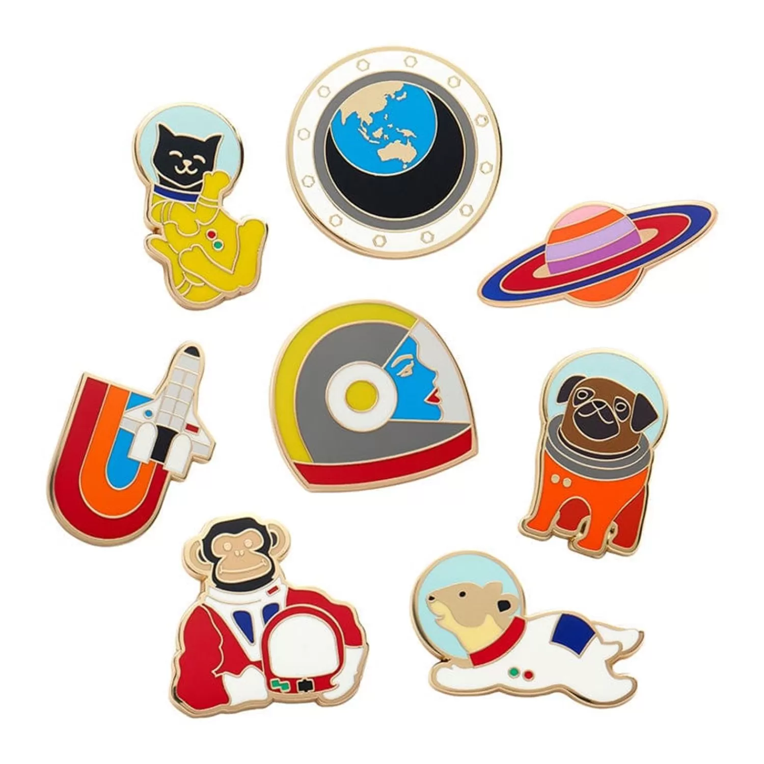 Mission To The Moon Enamel Pin Pack - 8 Piece*Erstwilder Shop