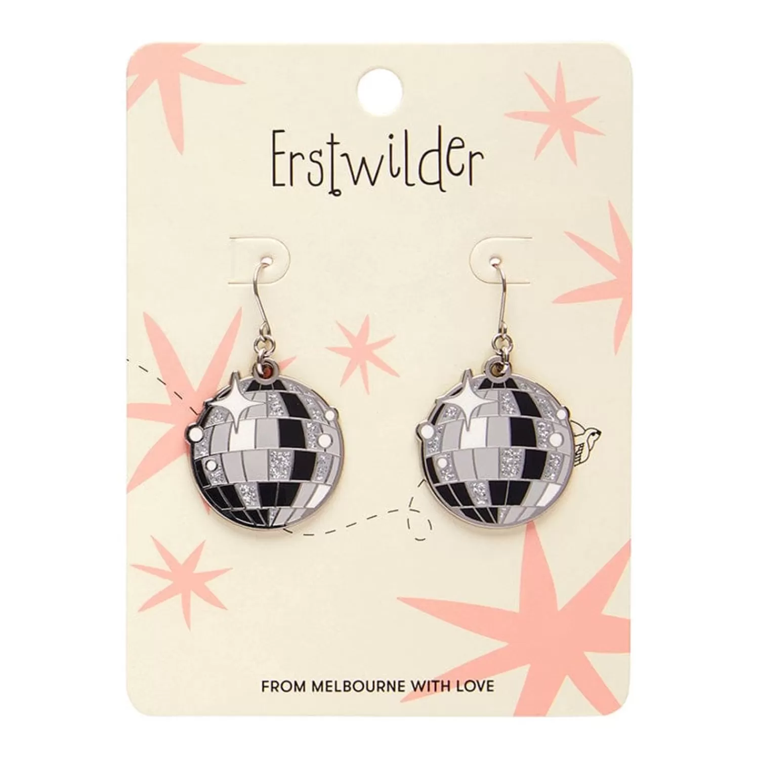 Mosaic Mirror Enamel Drop Earrings*Erstwilder Hot