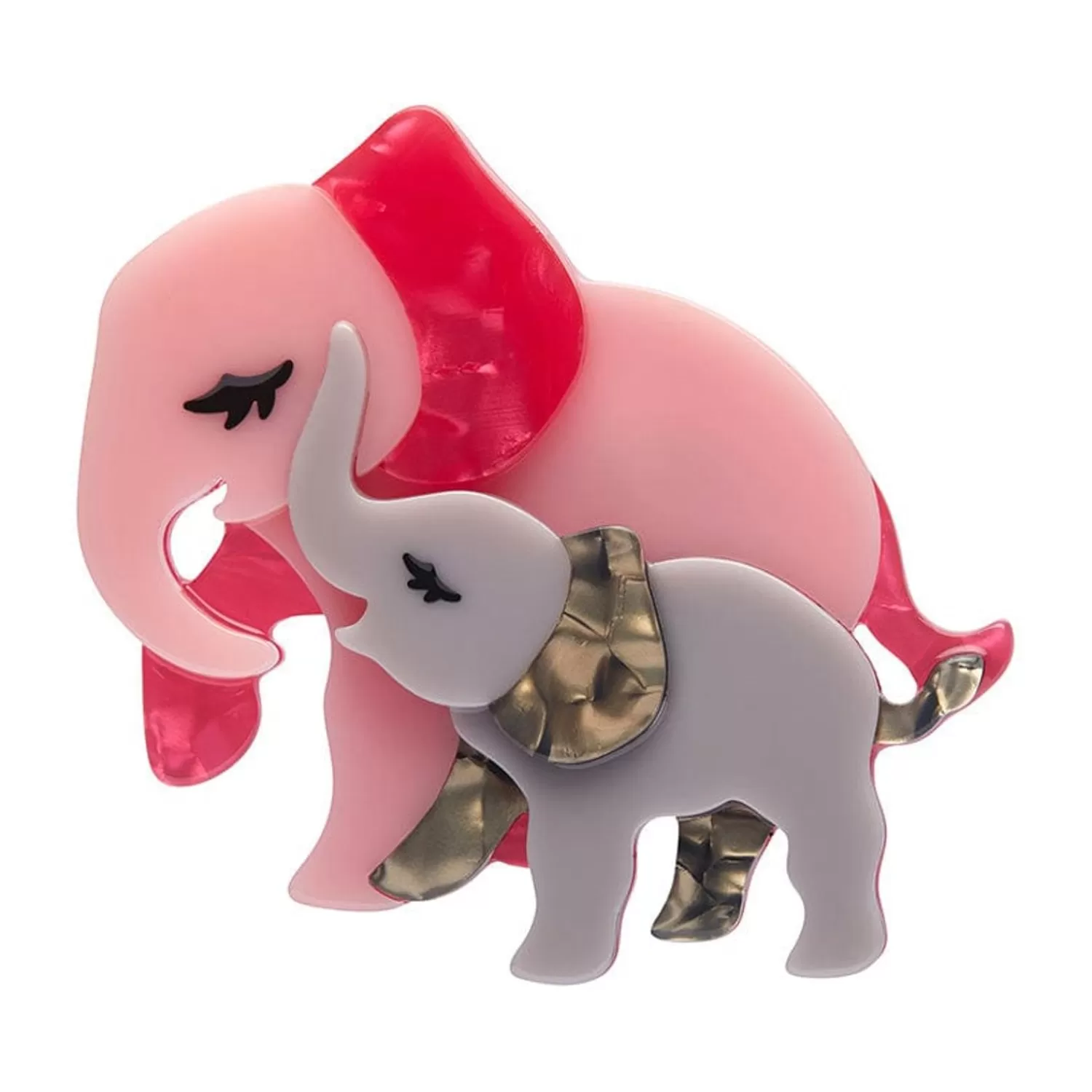 Mother Ella Elephants Brooch*Erstwilder Shop