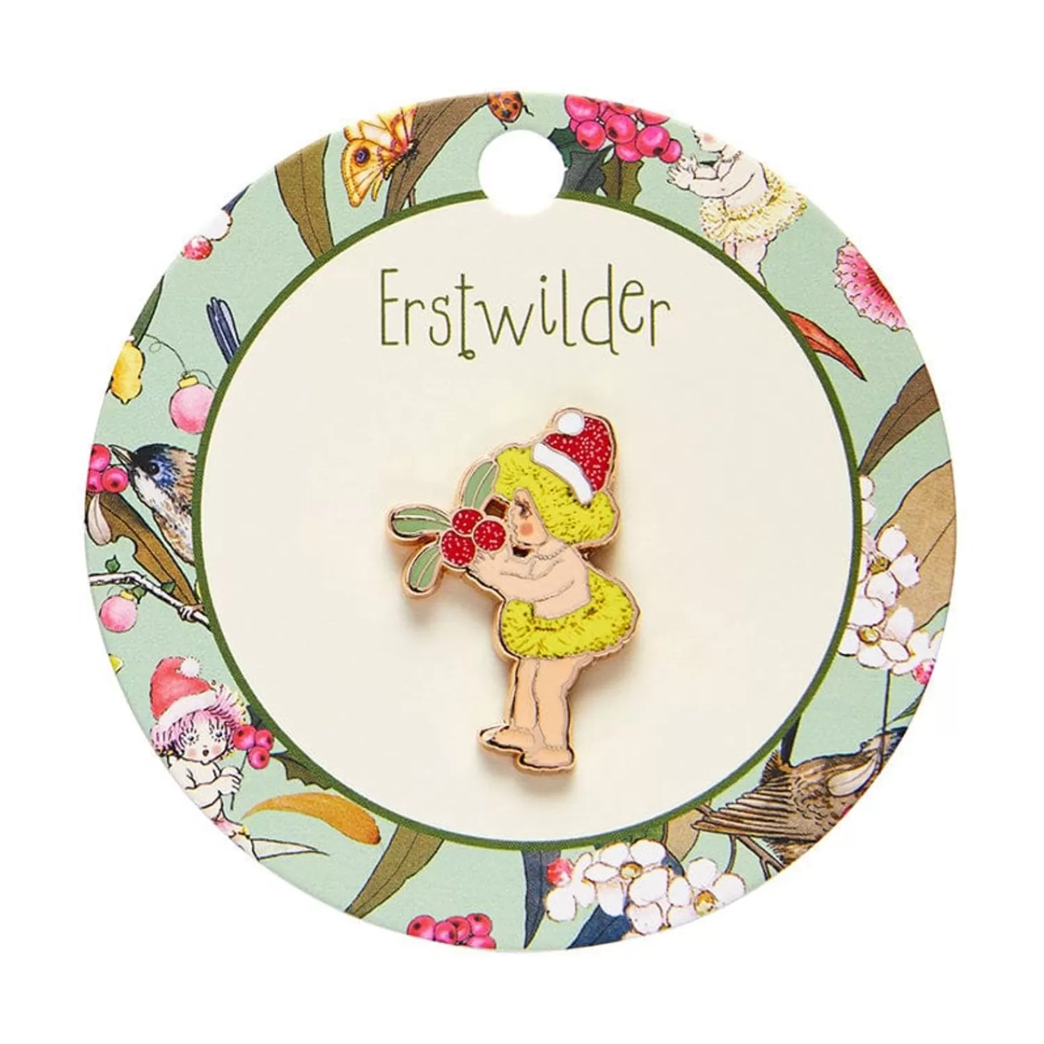 Native Berries Christmas Enamel Pin*Erstwilder Outlet