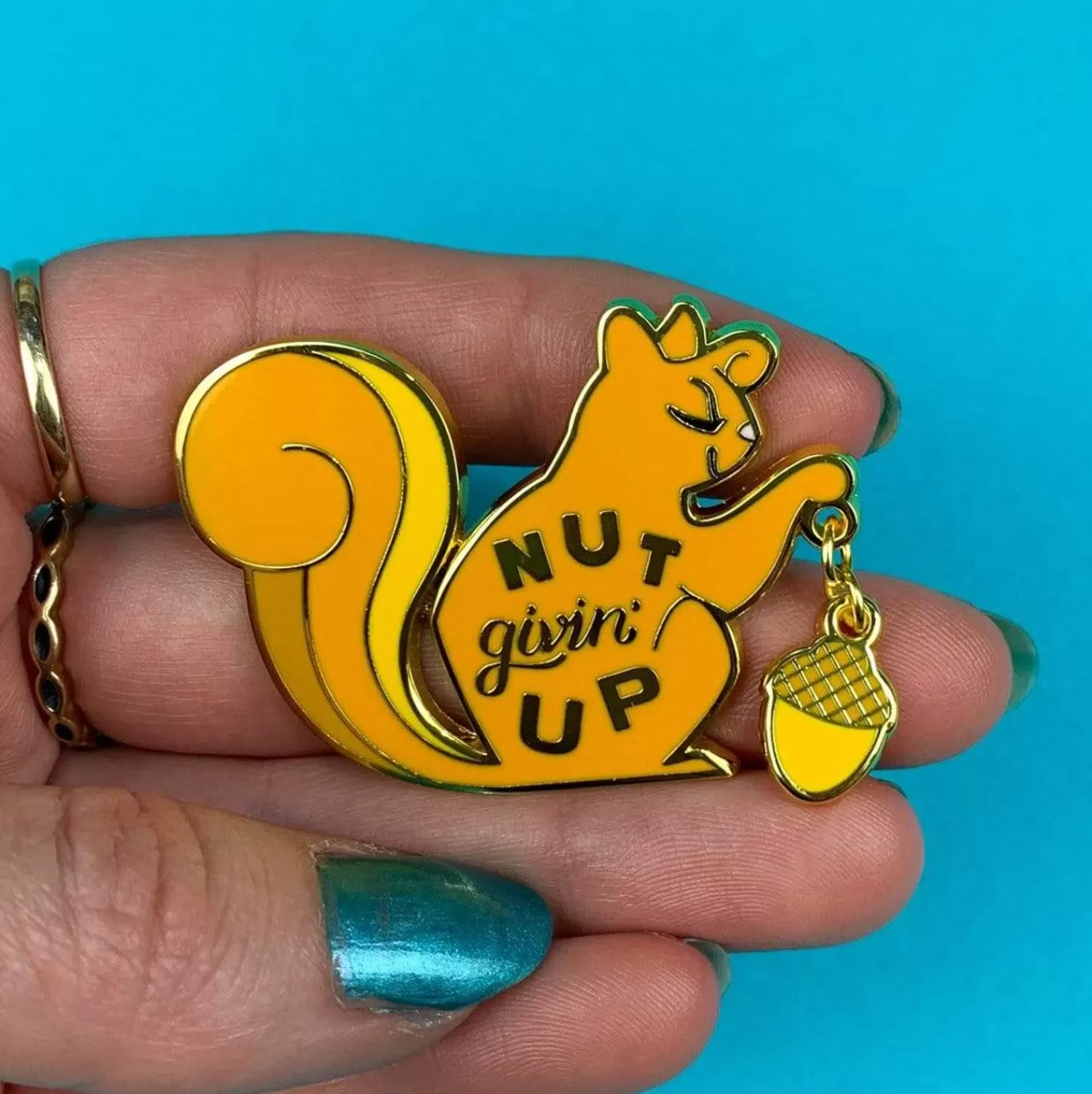 Nut Givin' Up Enamel Pin*Erstwilder Outlet