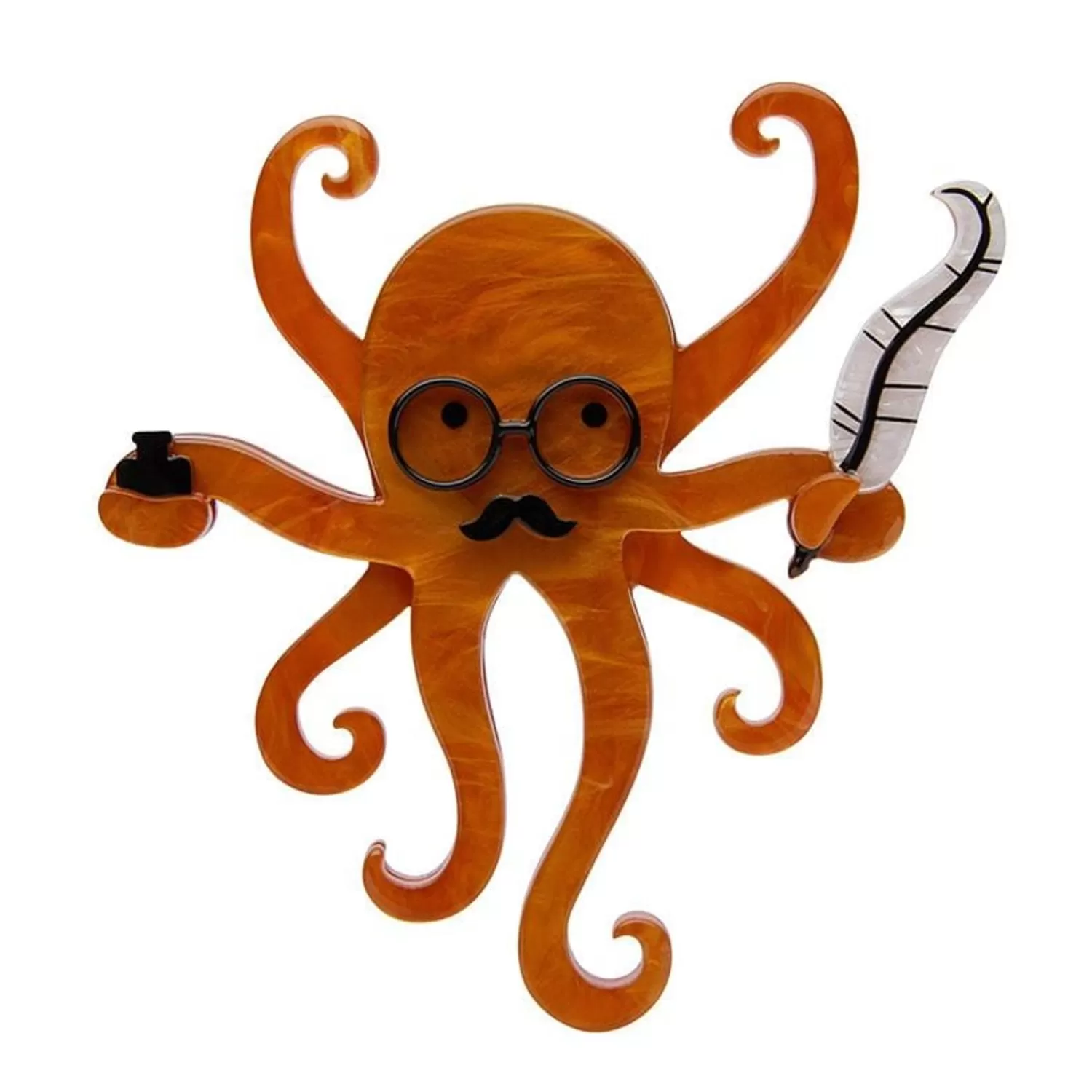 Octavious The Octo-Scribe Brooch*Erstwilder Best Sale