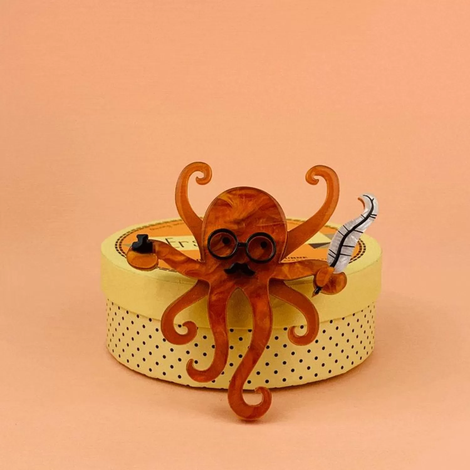 Octavious The Octo-Scribe Brooch*Erstwilder Best Sale