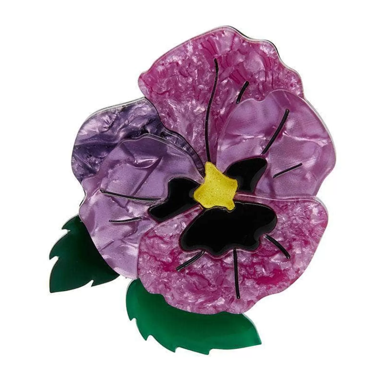 On Sleeping Eyelids Pansy Brooch*Erstwilder Cheap