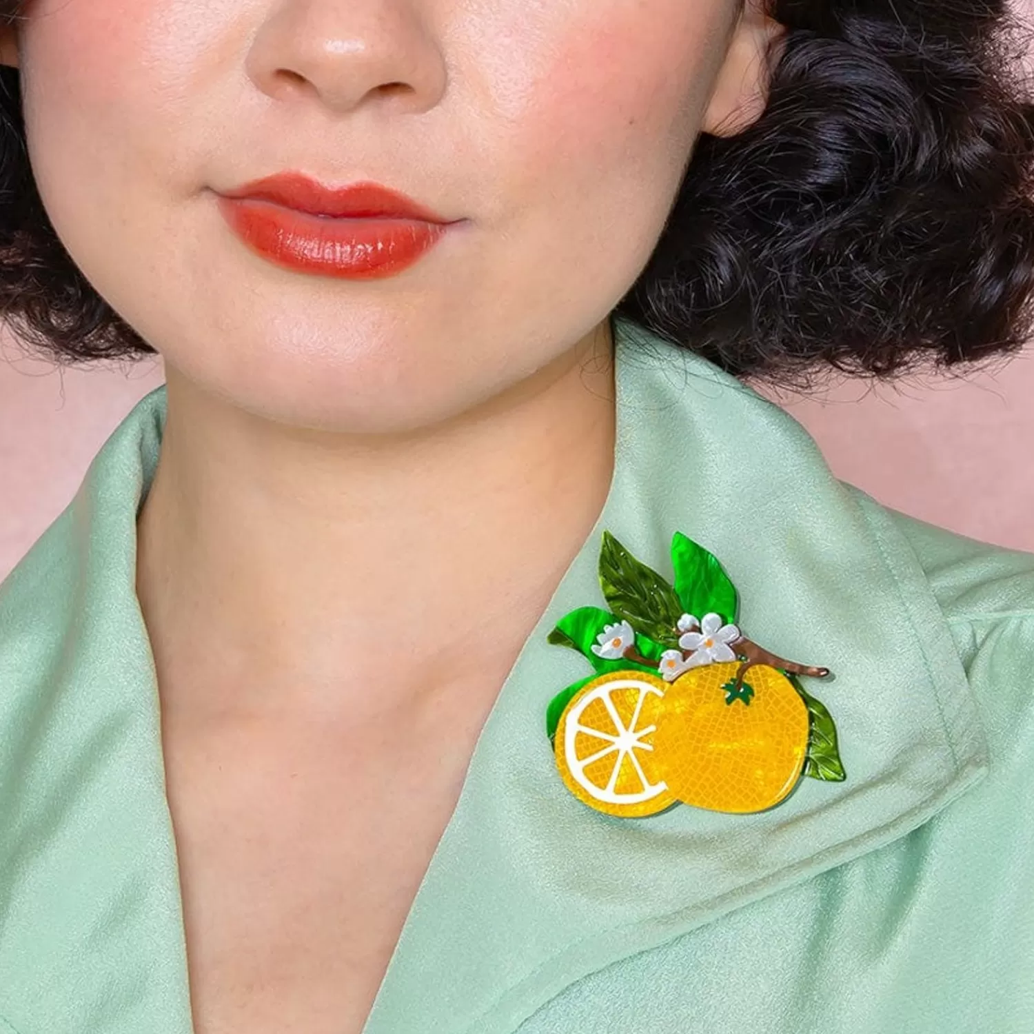 Orange Crush Brooch*Erstwilder Cheap