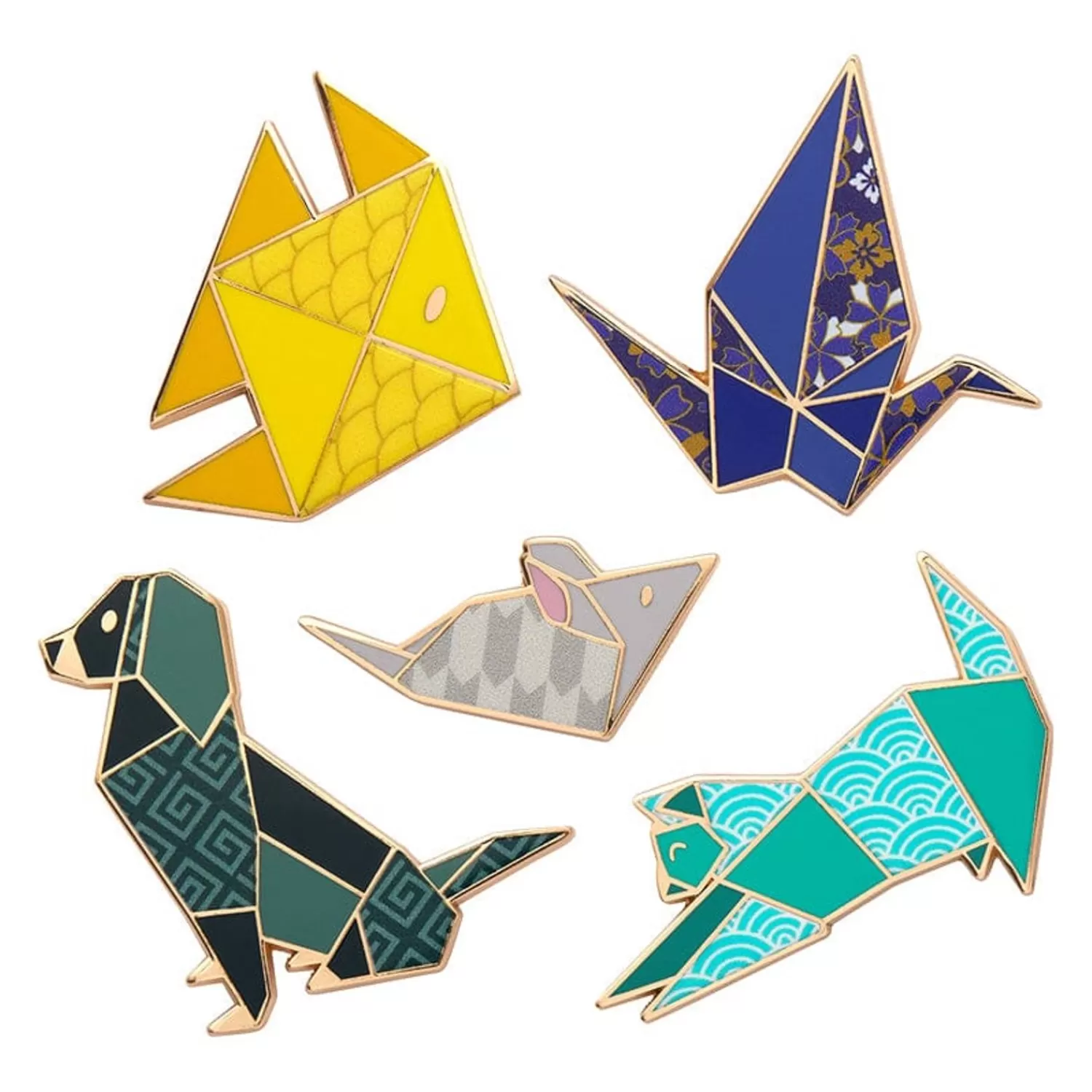 Origami Enamel Pin Pack - 5 Piece*Erstwilder Best Sale