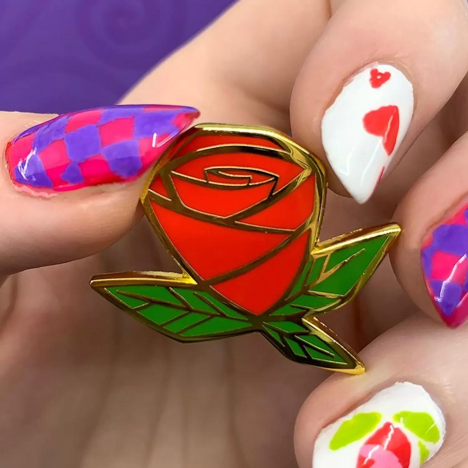 Painted Rose Enamel Pin*Erstwilder Sale