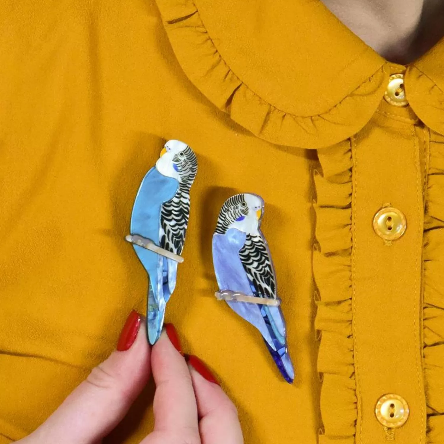 Pair O' Keets Brooch Set*Erstwilder Best Sale