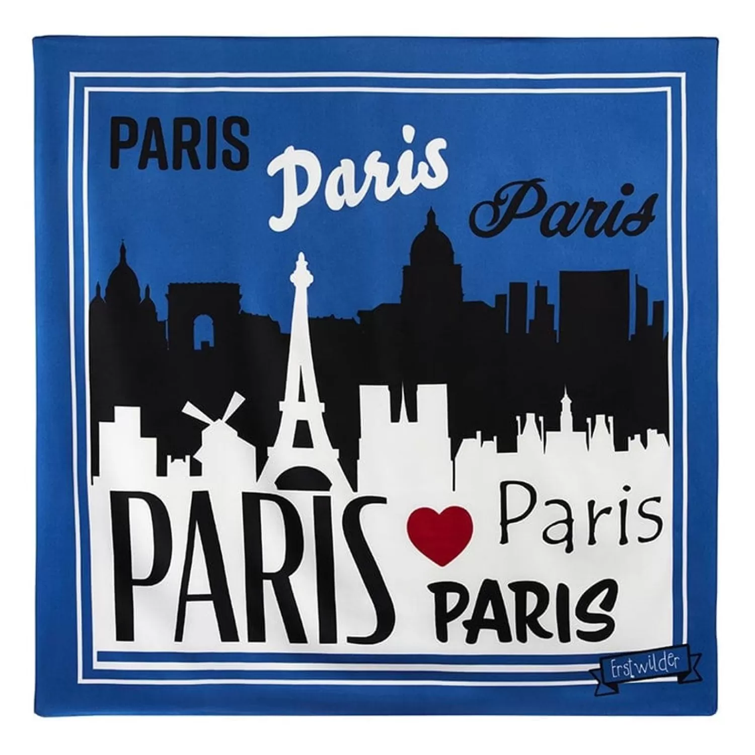 Paris Skyline Square Scarf - Blue*Erstwilder Sale