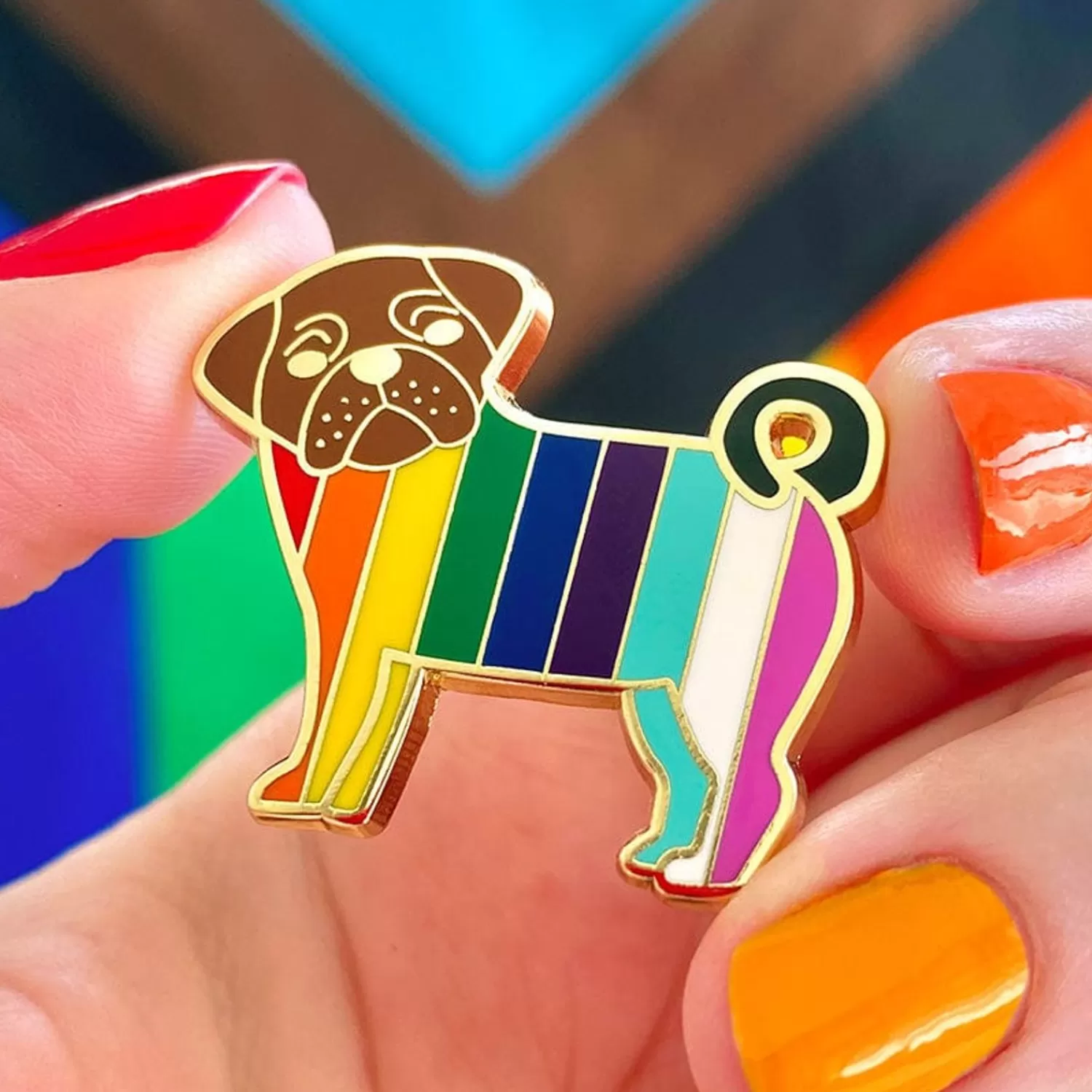 Pebbles The Progressive Pug Enamel Pin*Erstwilder Clearance