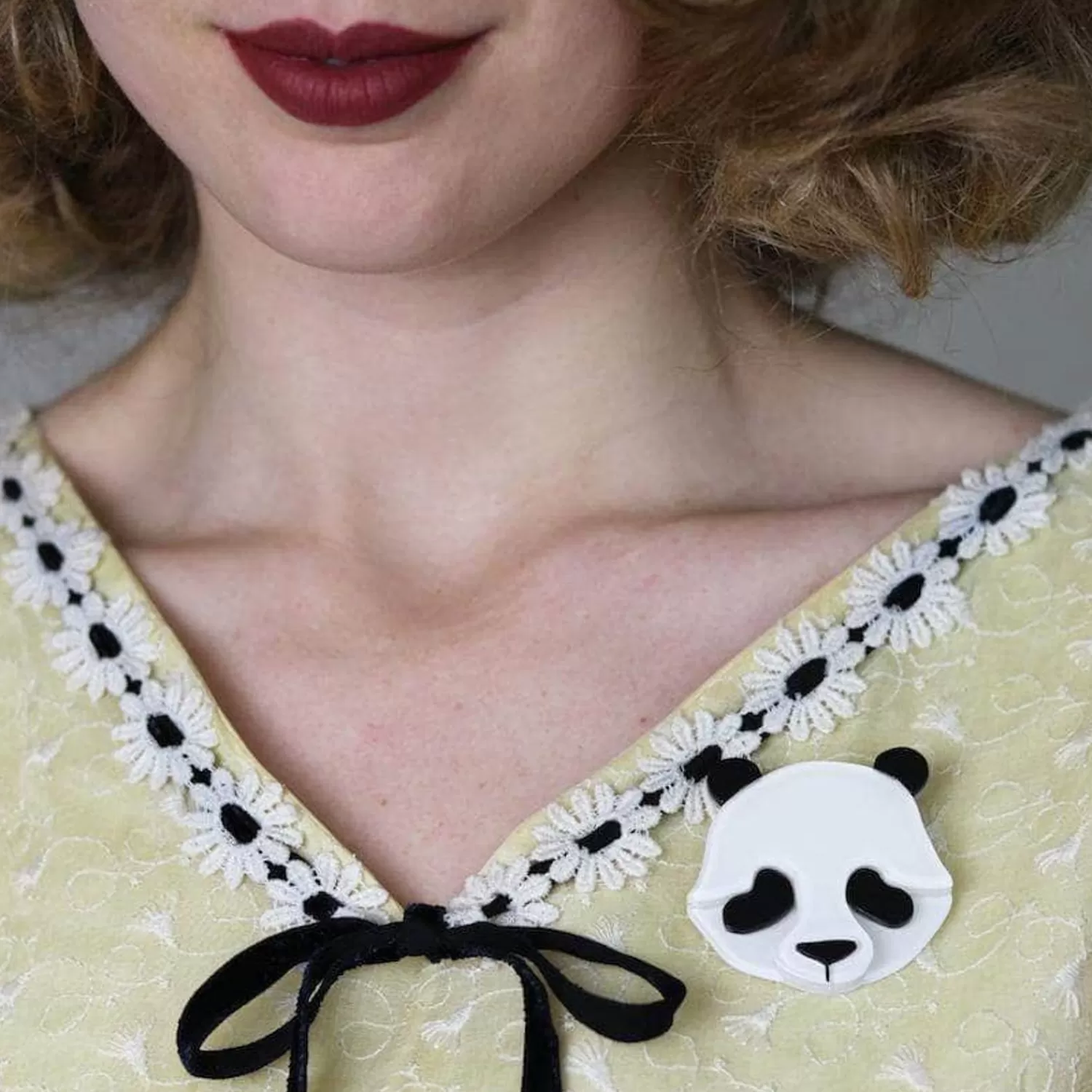 Pepita The Polite Panda Brooch*Erstwilder Best