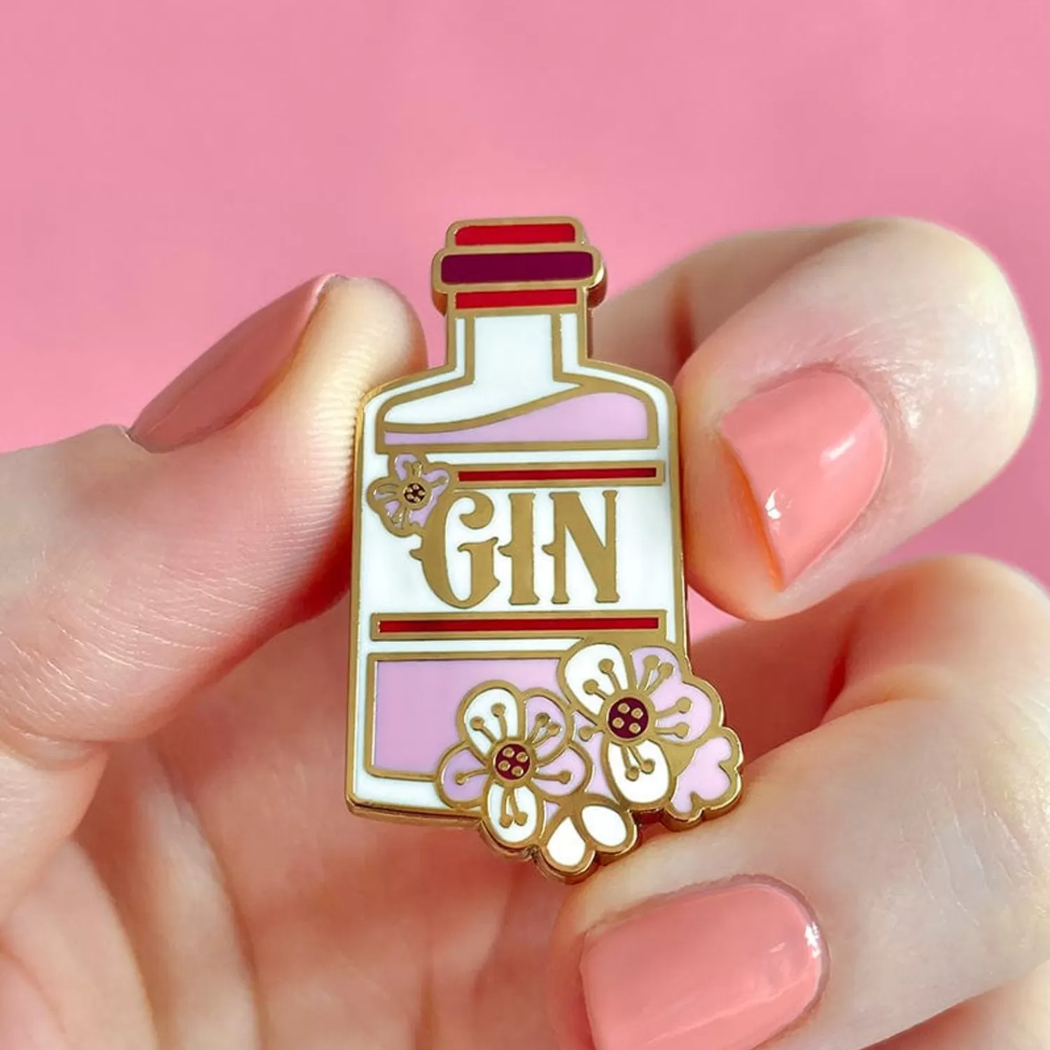 Pink Gin Party Enamel Pin*Erstwilder Hot