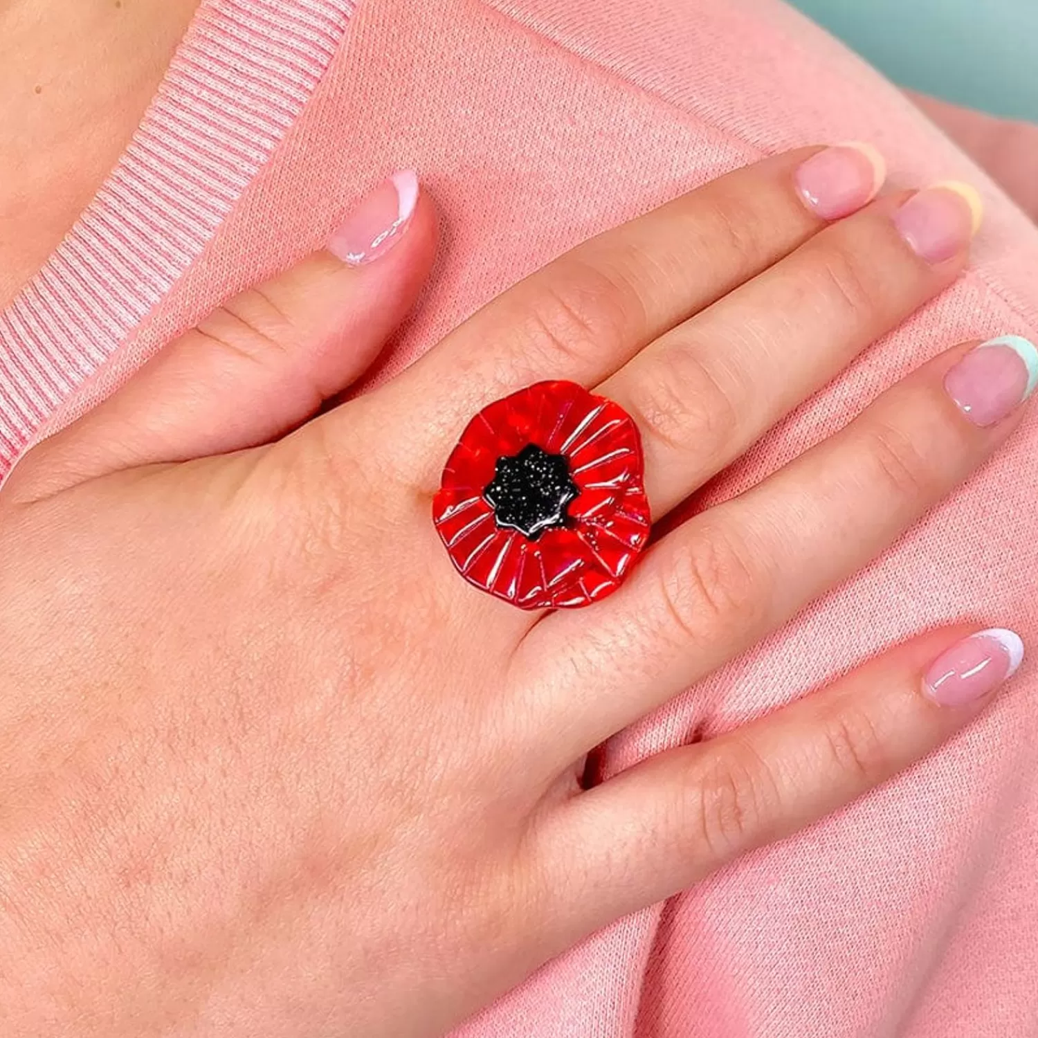 Poppy Field Statement Ring*Erstwilder Discount