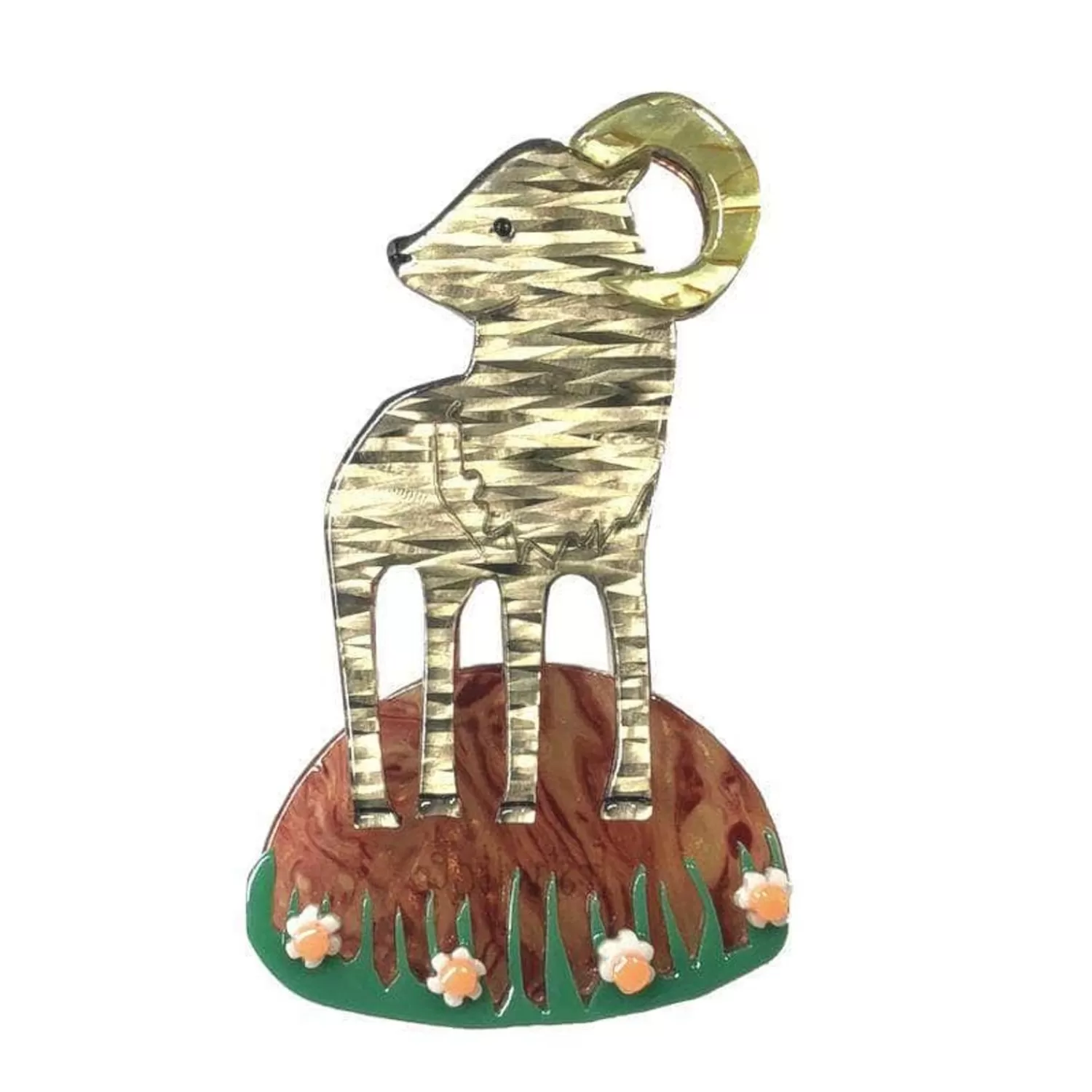 Pride Of Big Horn Brooch*Erstwilder Clearance