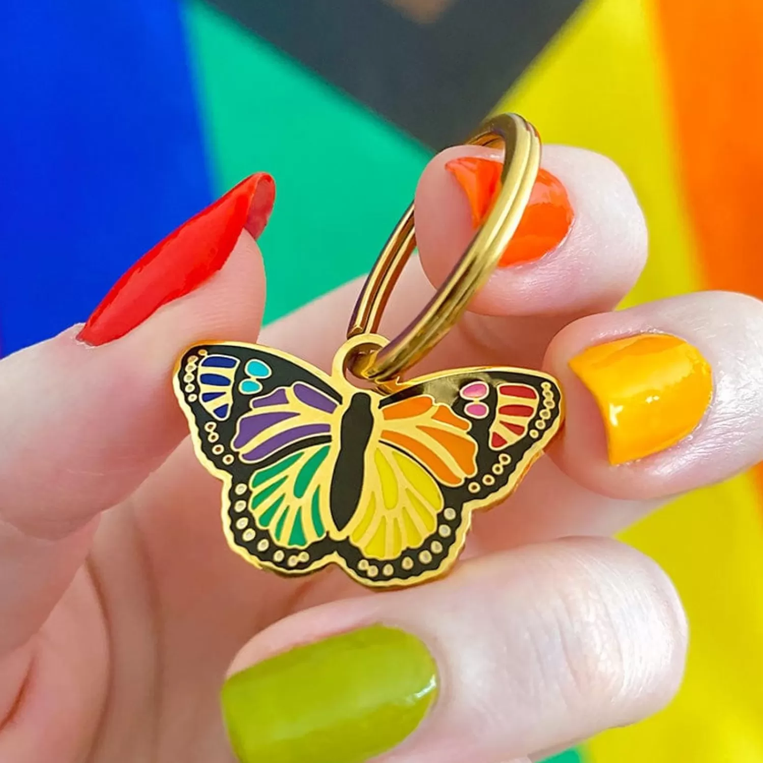 Prince Of Pride Butterfly Enamel Charm*Erstwilder Hot