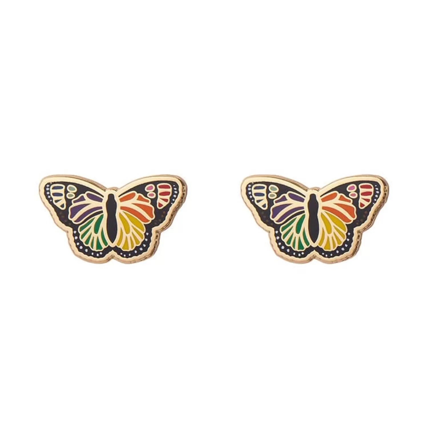 Prince Of Pride Butterfly Enamel Earrings*Erstwilder Store