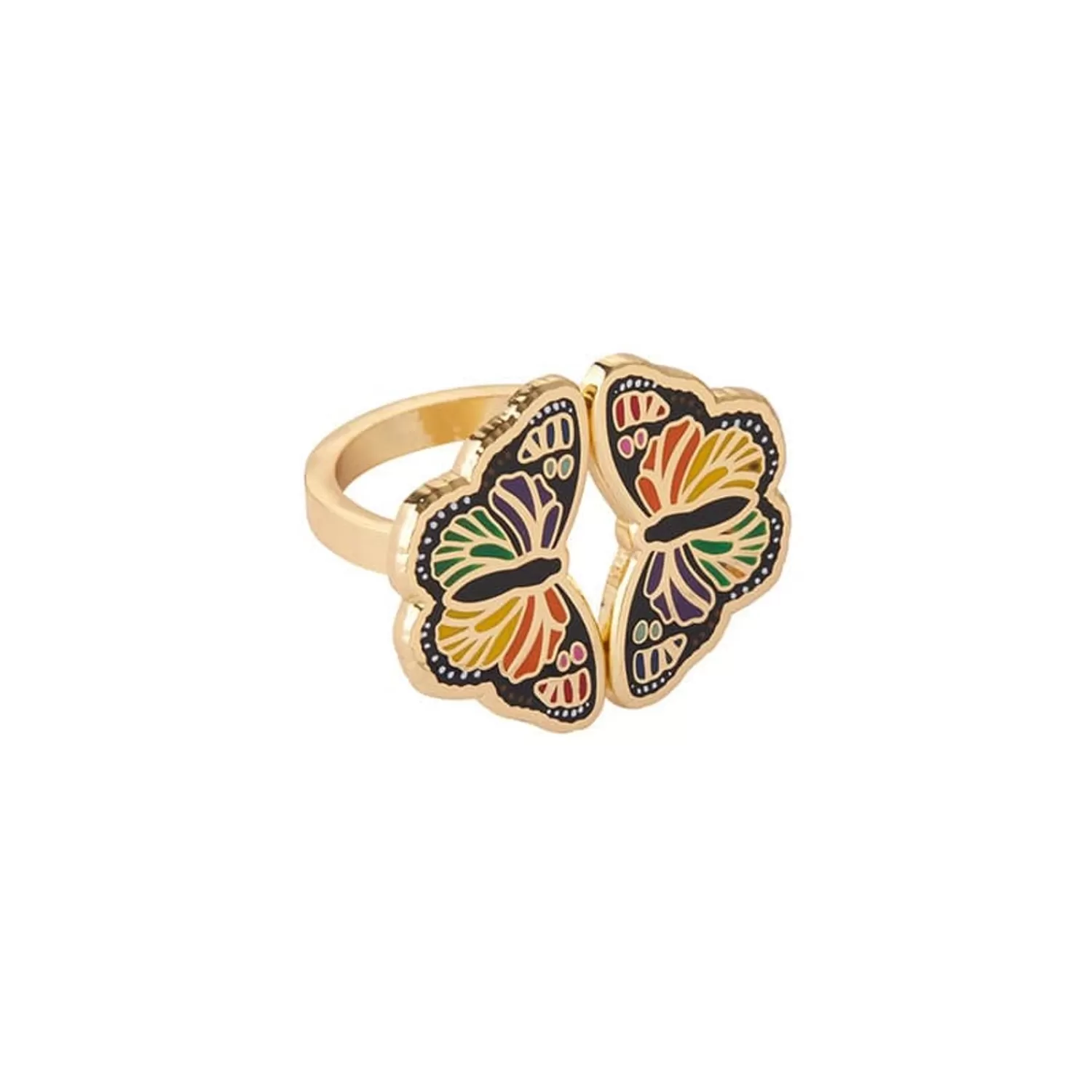 Prince Of Pride Butterfly Enamel Ring*Erstwilder Clearance