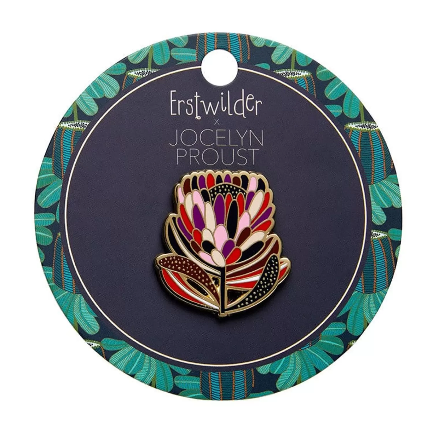 Protea In Bloom Enamel Pin*Erstwilder Hot